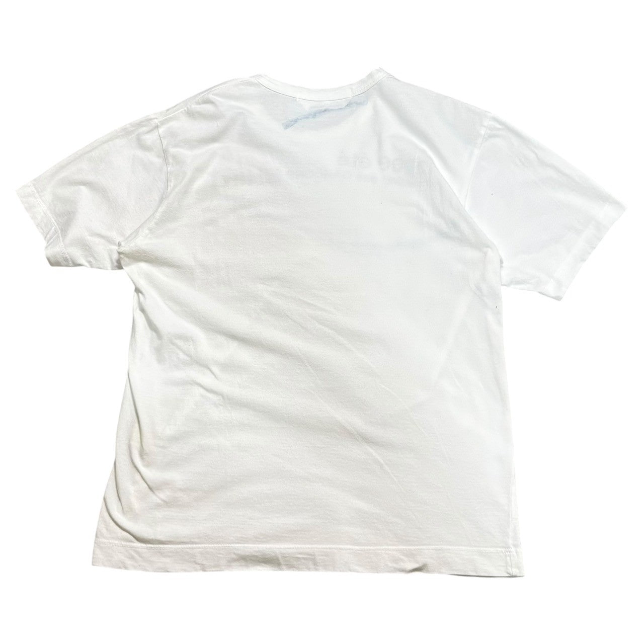 COMME des GARCONS SHIRT(コムデギャルソンシャツ) Front Logo Crew Neck T-Shirt フロント ロゴ クルーネック Tシャツ S ホワイト×ブルー
