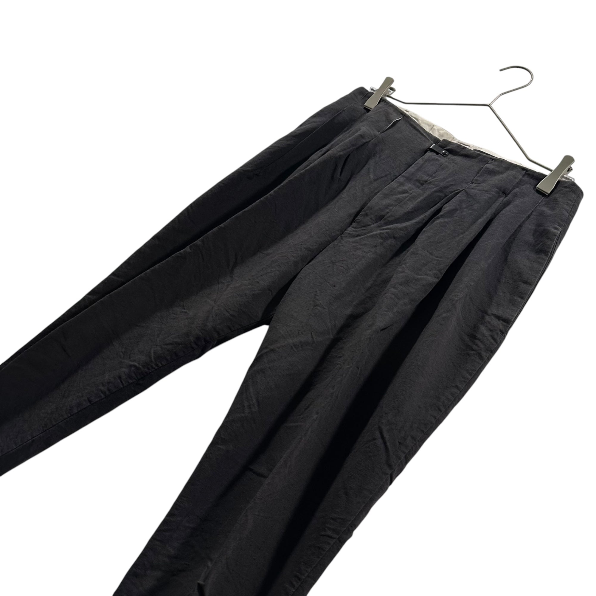 The Viridi-anne(ザヴィリディアン) Co/Li 2-Pleat Cropped Trousers コットン リネン 2タック クロップド スラックス VI-2188-04 1 グレー