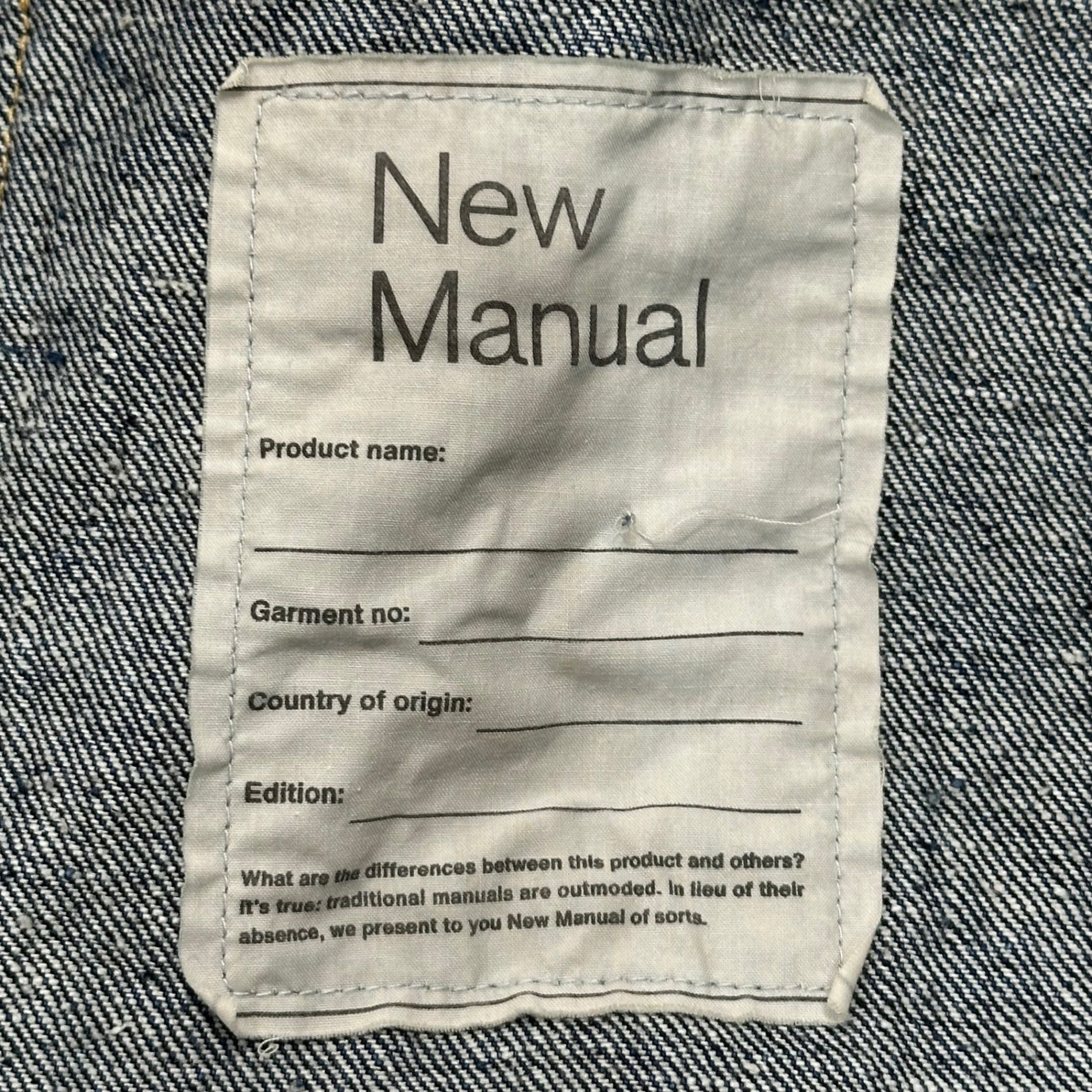 JUNYA WATANABE MAN×New Manual(ジュンヤワタナベマン×ニューマニュアル) 2024AW W-Name Denim Jacket Wネーム デニム ジャケット WN-J924 L ライトインディゴ AD2023 1st Tバッグ