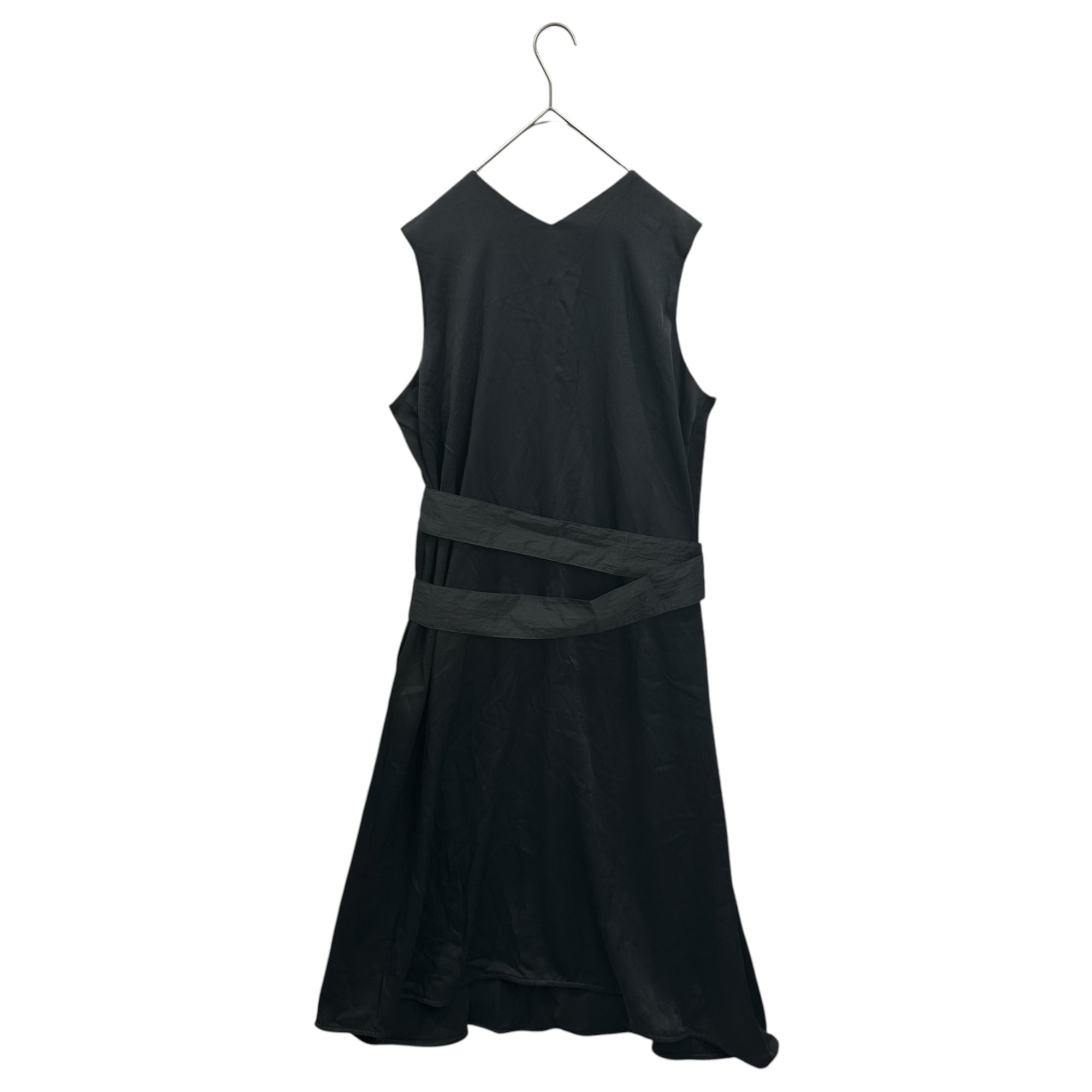 ISSEY MIYAKE(イッセイミヤケ) 1990SS Sleeveless Belted Ribbon Dress ノースリーブ ベルテッド リボン ワンピース JY41350 S ブラック 90's 90年代