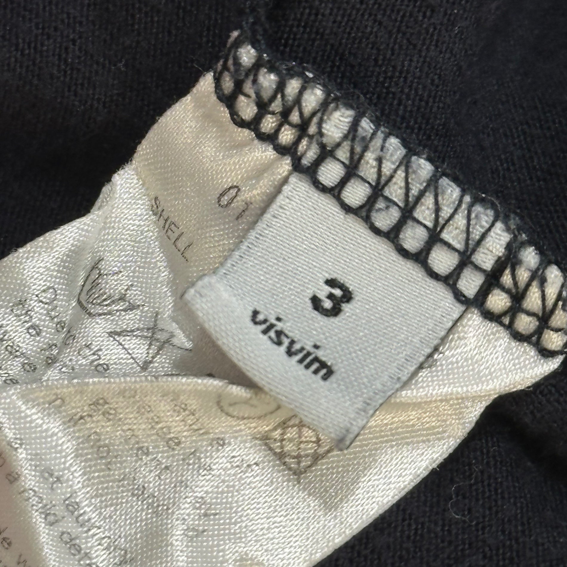 VISVIM(ビズビム/ヴィズヴィム) 2012SS CURTA TEE S/S 裾 刺繍 半袖 Tシャツ 0112105010065 3 ネイビー