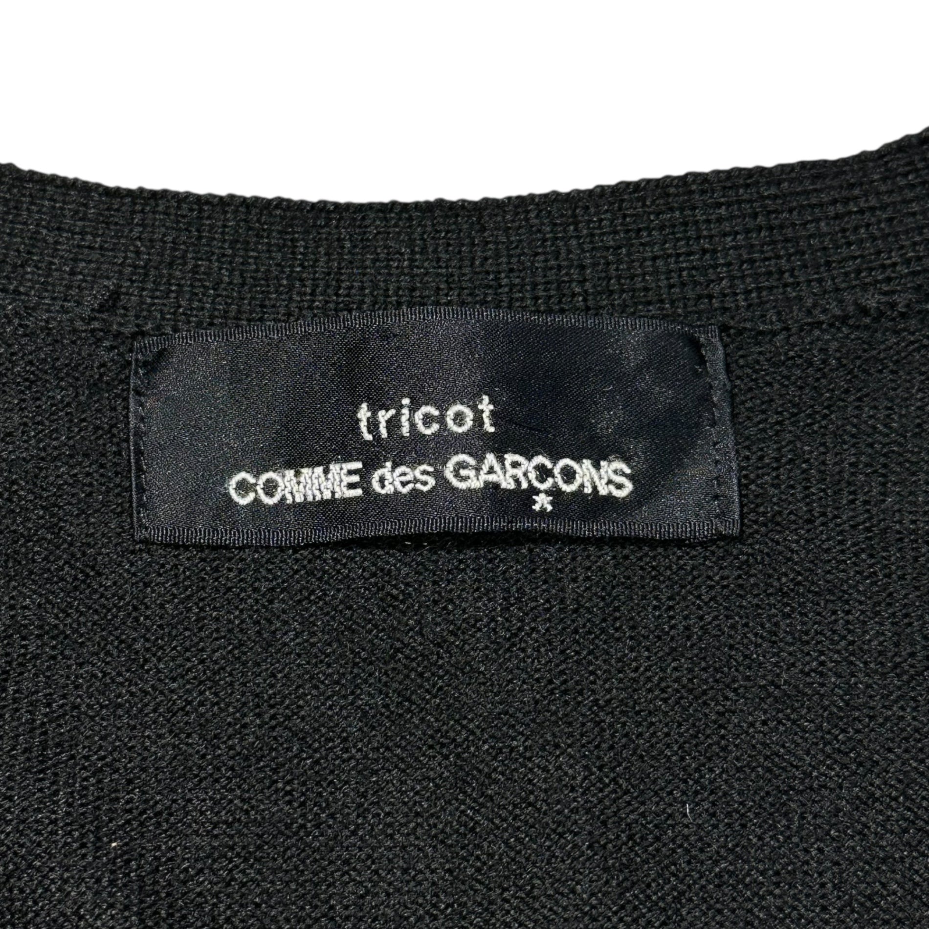 tricot COMME des GARCONS(トリココムデギャルソン) 11AW Wool Long Button Cardigan ウール ロング ボタン カーディガン TH-N009 FREE ブラック AD2011
