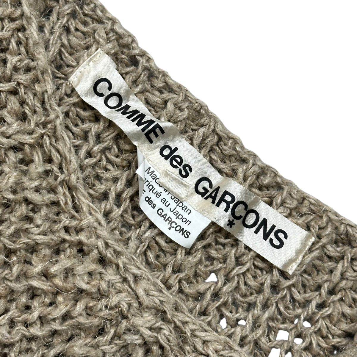 COMME des GARCONS(コムデギャルソン) 2026SS Twisted linen sleeveless knit 捻じれ リネン ノースリーブ ニット GQ-N008 XS ベージュ AD2025 ベスト