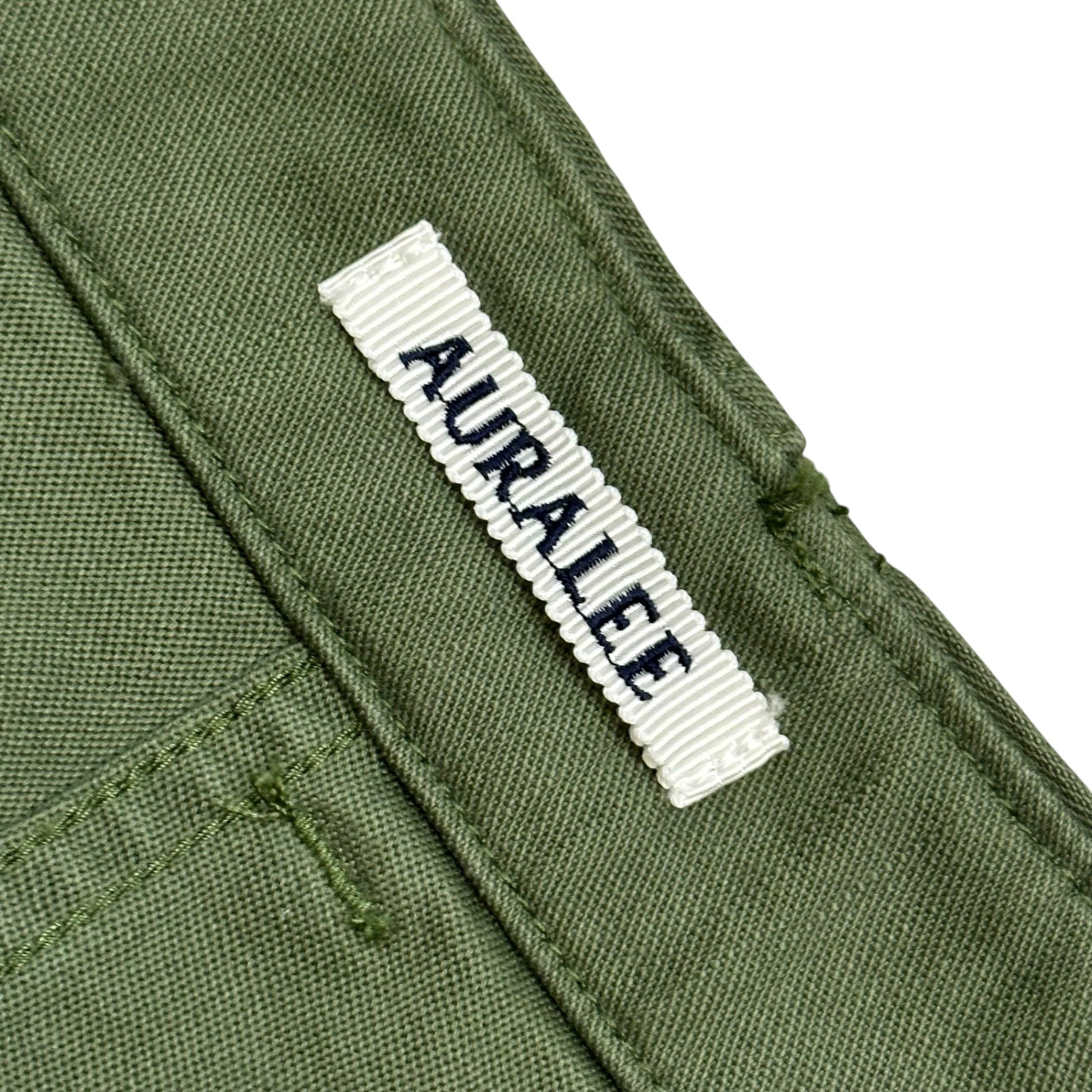 AURALEE(オーラリー) 2025AW WASHED BAGGY SATIN BLEACHED BAKER PANTS ウォッシュド バギー サテン ブリーチ ベイカー パンツ A25AP01BP 3 セージグリーン
