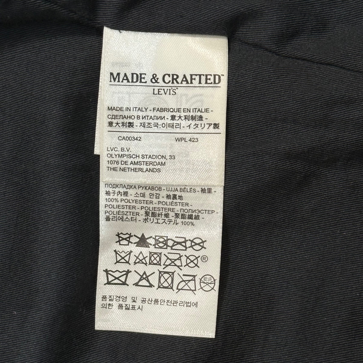 LEVI'S MADE & CRAFT(リーバイスメイド＆クラフト) Leather Biker Jacket レザー バイカー ジャケット シープハイド 17141-0001 2 ネイビー
