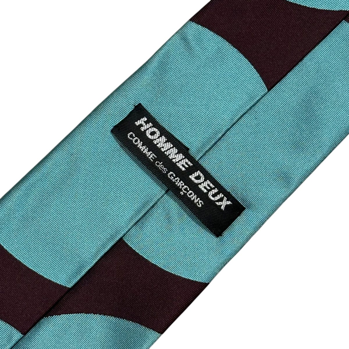 COMME des GARCONS HOMME DEUX(コムデギャルソンオムドゥ) Silk large polka dot tie シルク ビッグ ドット ネクタイ ボルドー×スカイブルー
