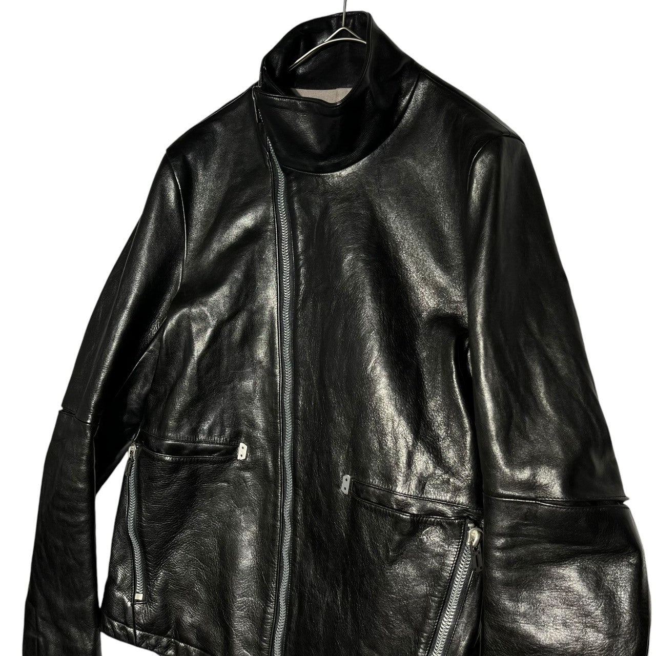 SADDAM TEISSY(サダムテイシー) high neck leather horse jacket ハイネック ホース レザー ジャケット ST105-0047S 2(M程度) ブラック 馬革