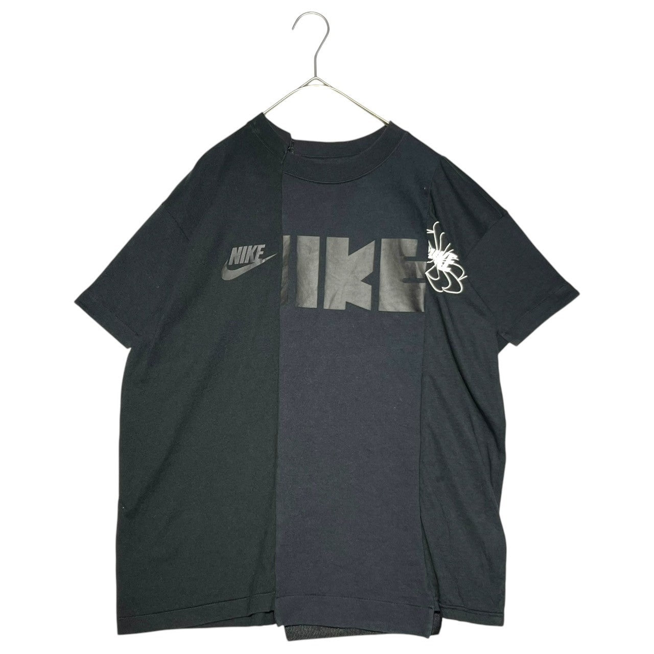 sacai×NIKE(サカイ×ナイキ) 19AW W Nrg Ga Tee 再構築 半袖 Tシャツ CD6311-010 M ブラック×ネイビー コラボ