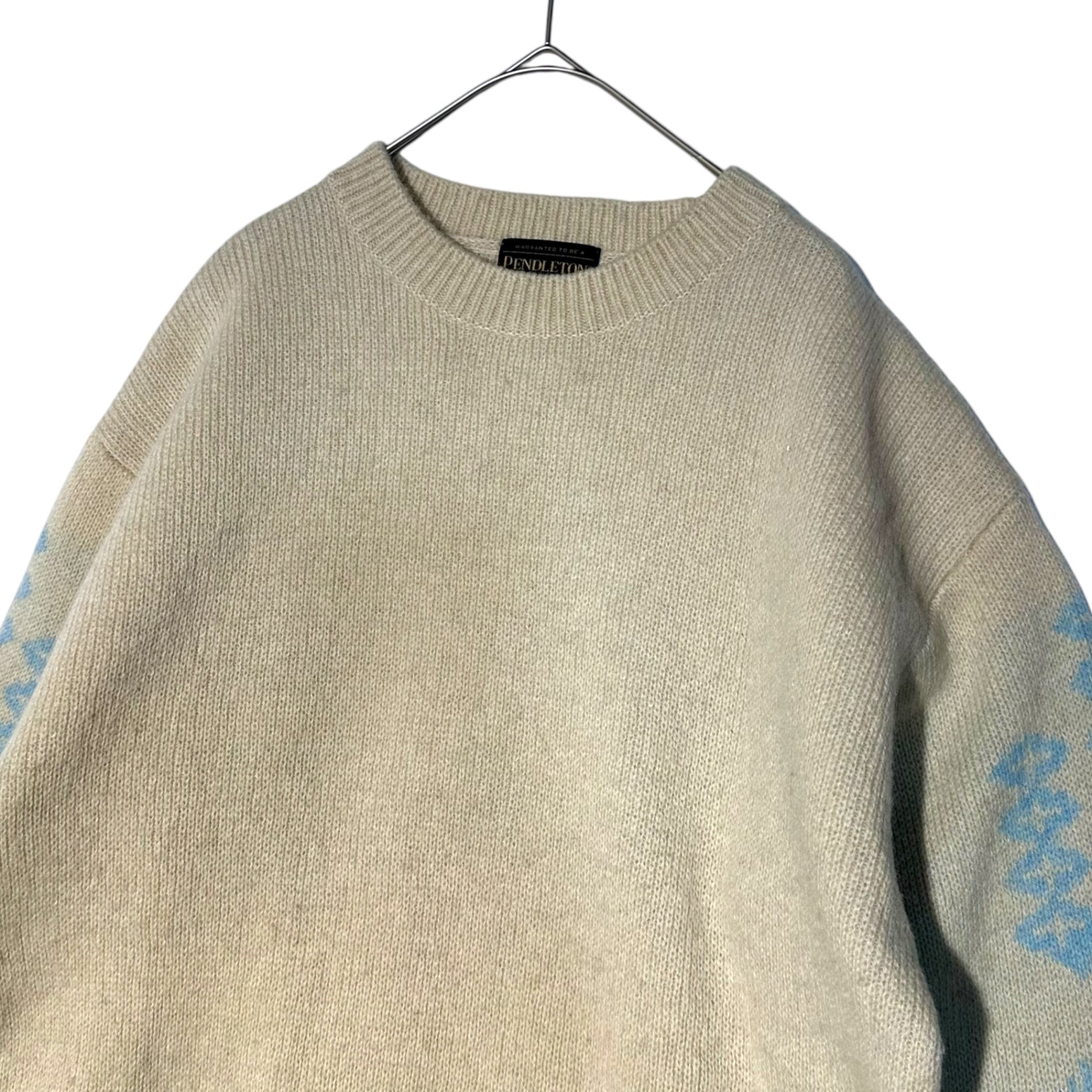 PENDLETON(ペンドルトン) Back Chimayo Pattern L/S Wool Knit Sweater バック チマヨ柄 長袖 ウール ニット セーター 0575-2212 L アイボリー