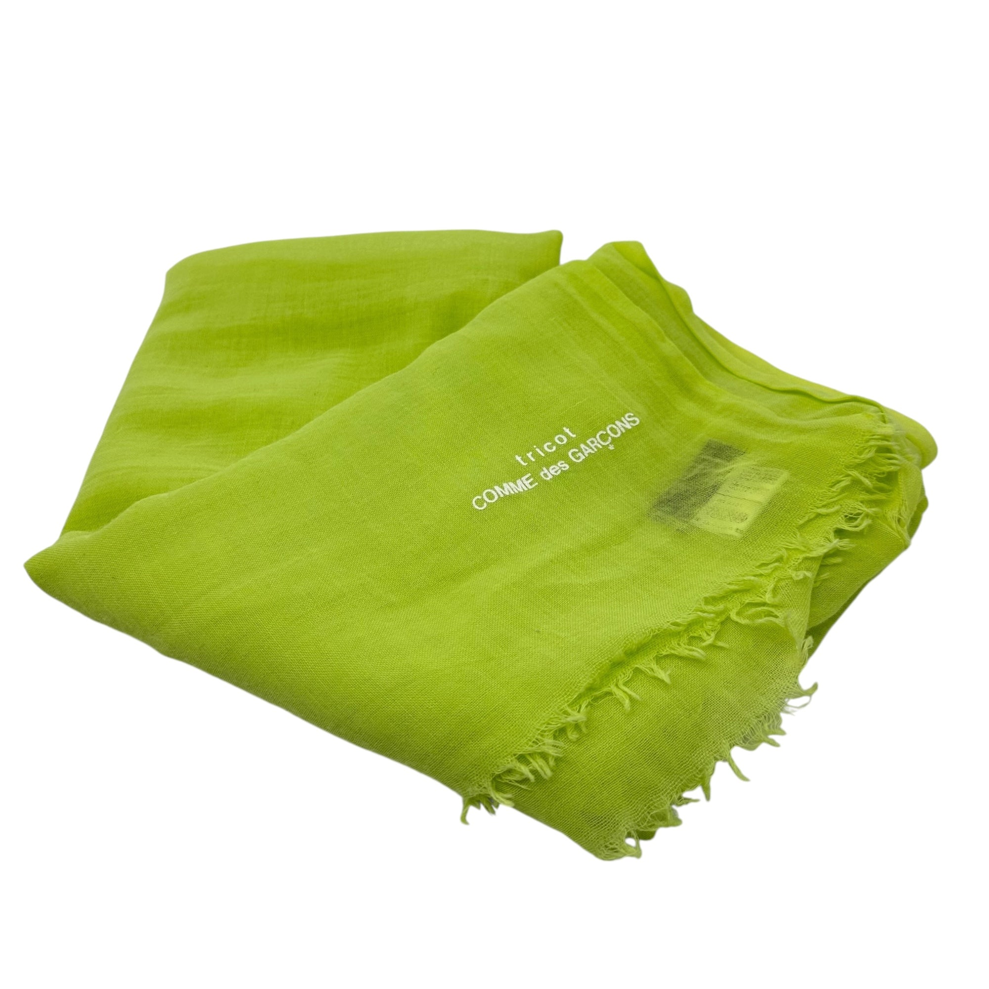 tricot COMME des GARCONS(トリココムデギャルソン) Logo Stole ロゴ ストール ライムイエロー