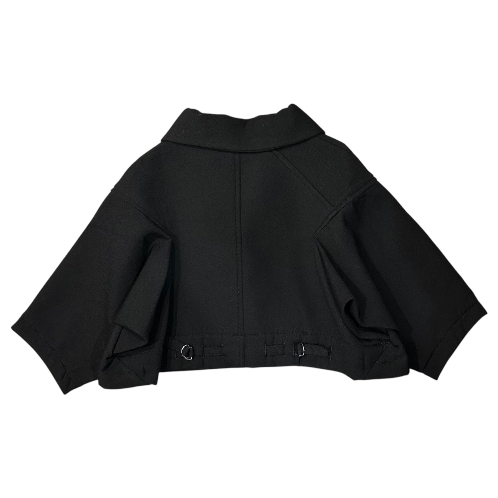 COMME des GARCONS(コムデギャルソン) 05SS Wool Bonding Short Length Wide Collar Coat ウール ボンディング ショートレングス ワイド カラー コート GO-J016 M ブラック AD2004 男性着用可能