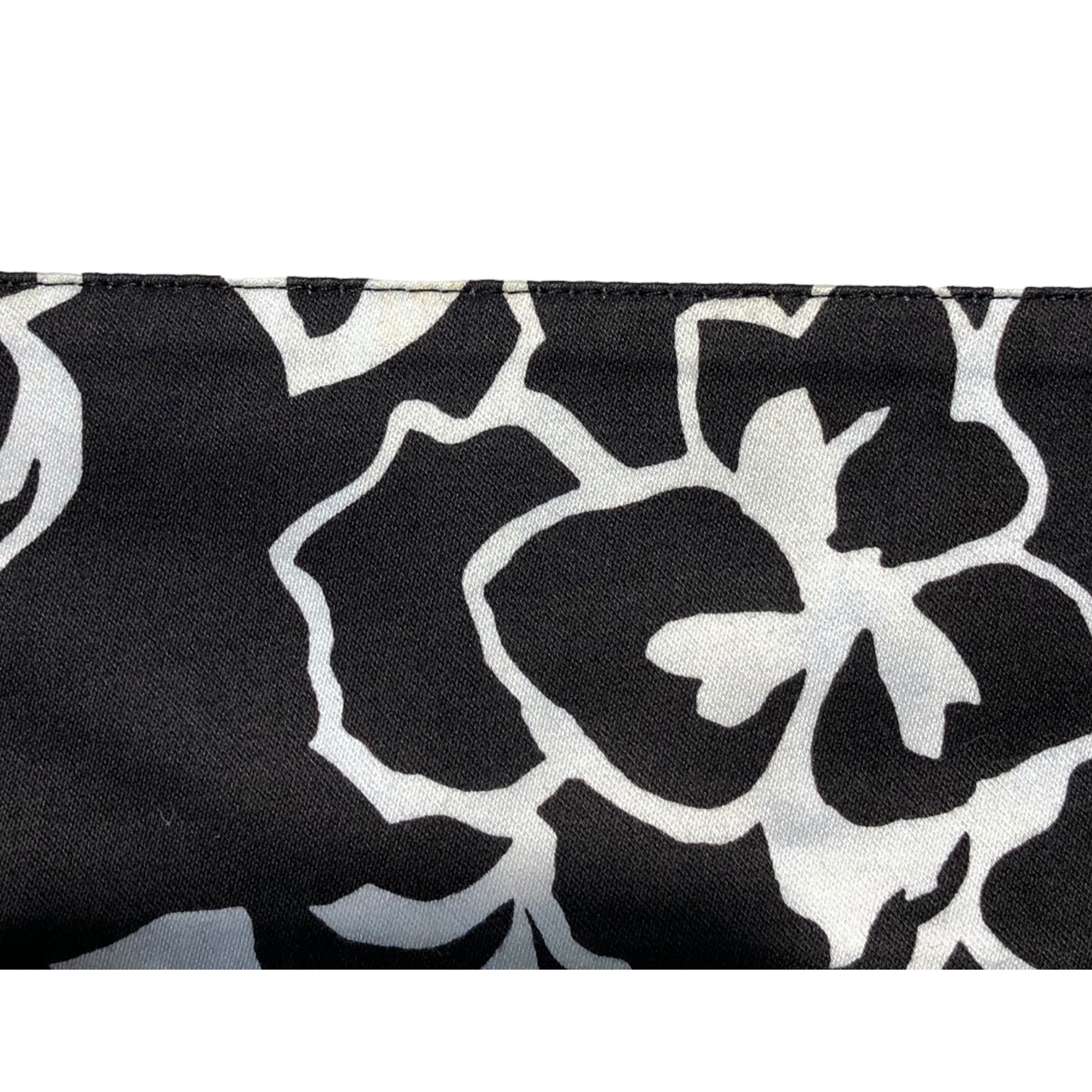 BURBERRY LONDON(バーバリーロンドン) Flower print belted sleeveless long dress フラワー プリント ベルテッド ノースリーブ ロング ワンピース FMA98-507 38(M程度) ブラック×ホワイト ベルト付き 花柄