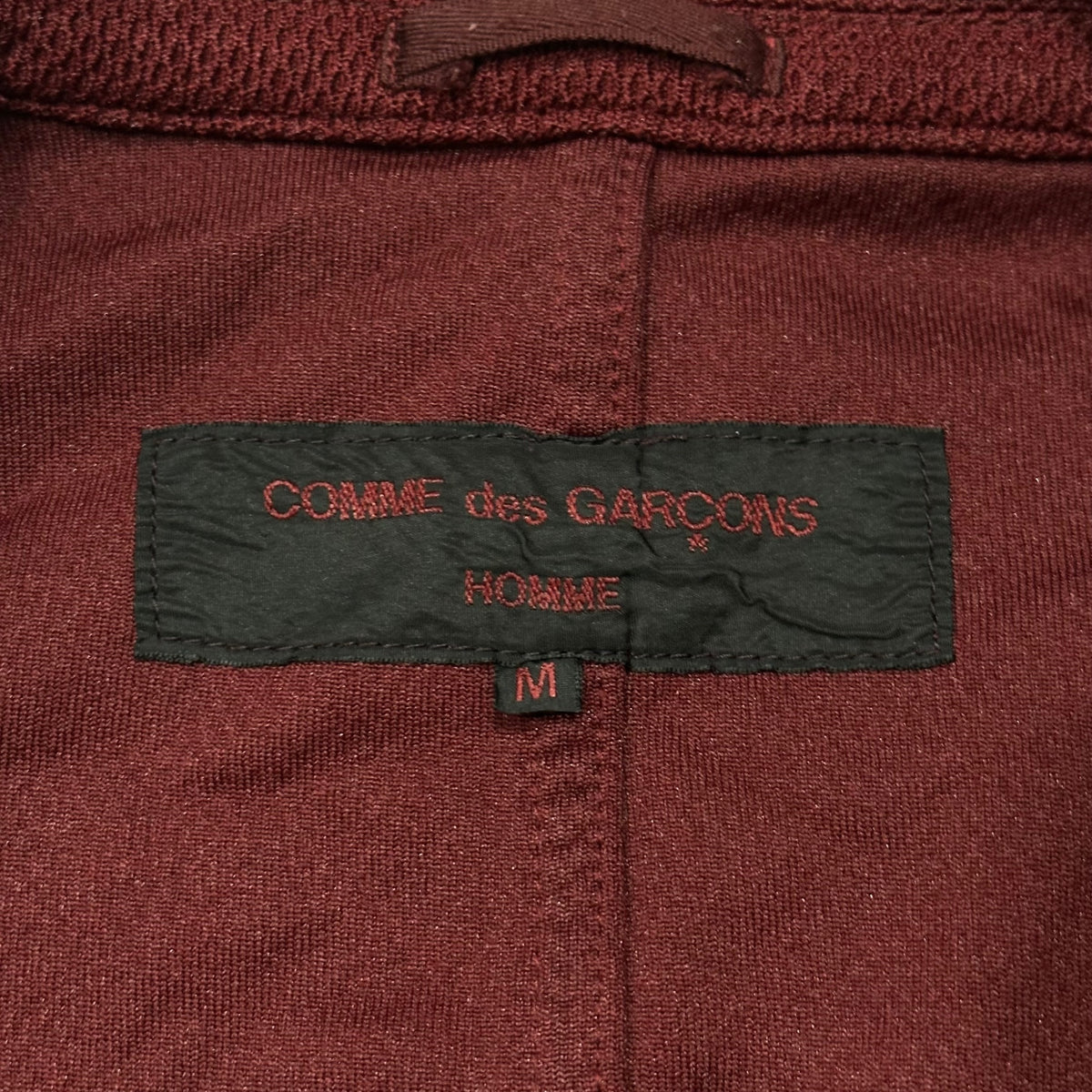 COMME des GARCONS HOMME(コムデギャルソンオム) 2005AW Piqué 3-Button Jacket 鹿の子 3ボタン ジャケット HP-J008 M ワインレッド AD2005