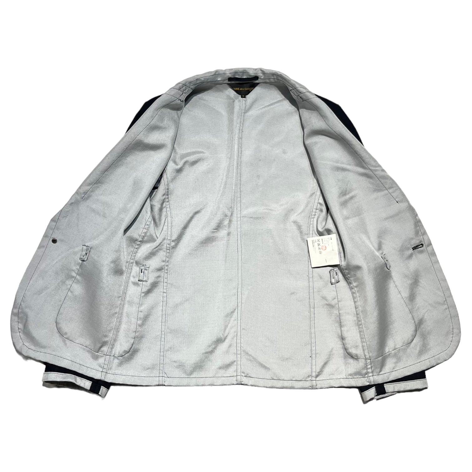 COMME des GARCONS(コムデギャルソン) 00SS trimmed jacket トリミング ジャケット GJ-10035M M ブラック×グレー AD2000