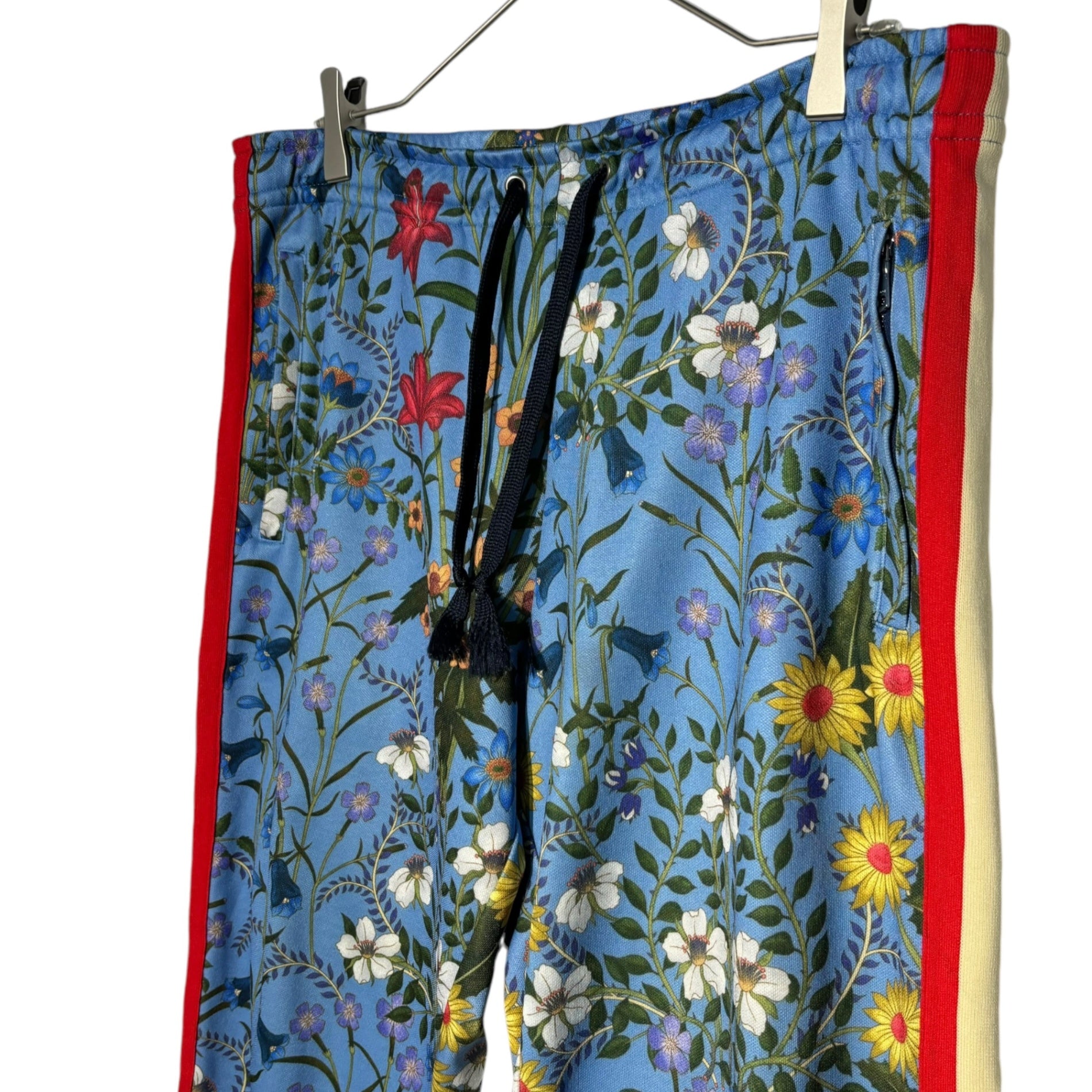 GUCCI(グッチ) technical floral track pants テクニカル フローラル トラック パンツ 475361-X9E56 M ブルー×レッド