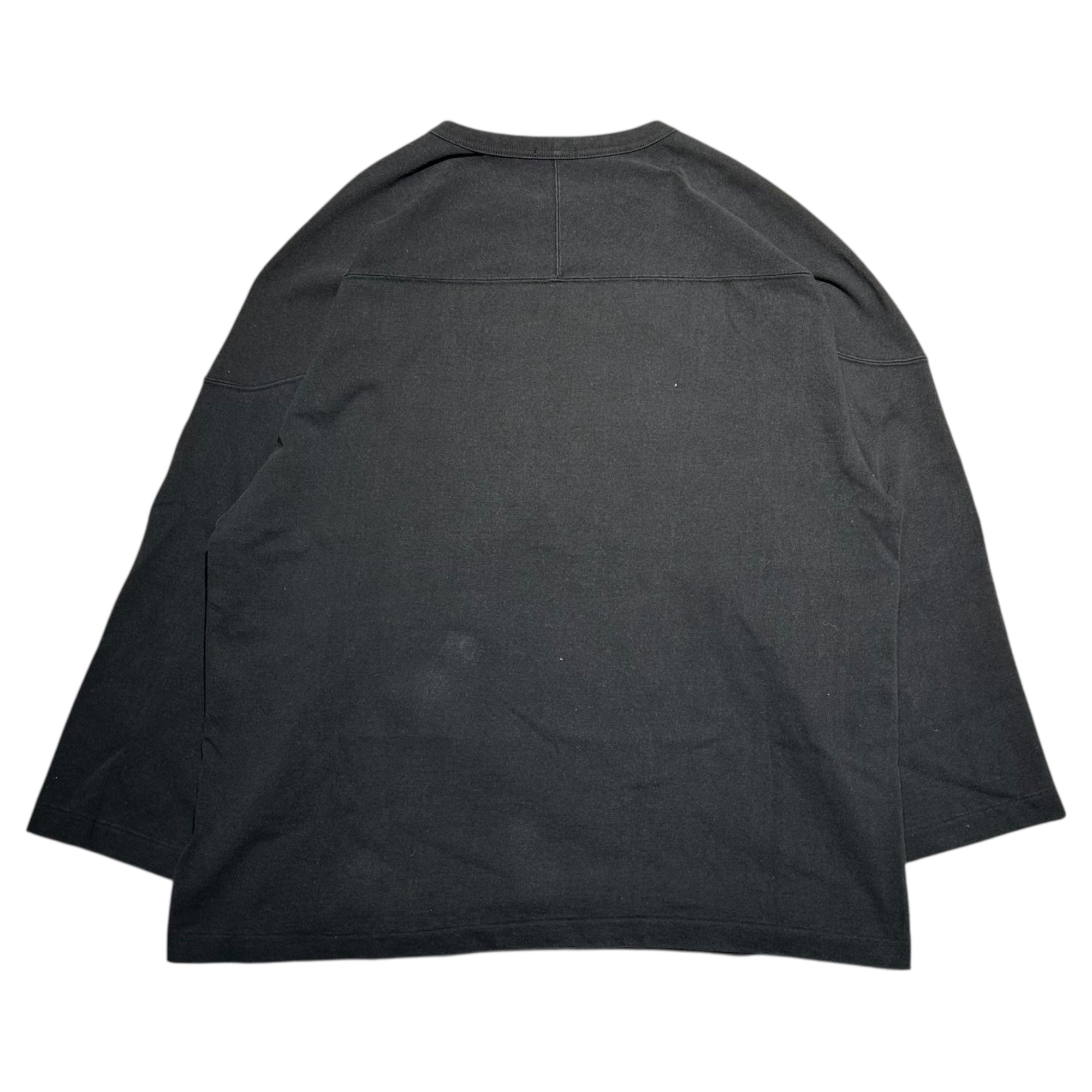 COMOLI(コモリ) 23SS Football T-shirt フットボール Tシャツ X01-05005 3 フェードブラック 長袖 スウェット
