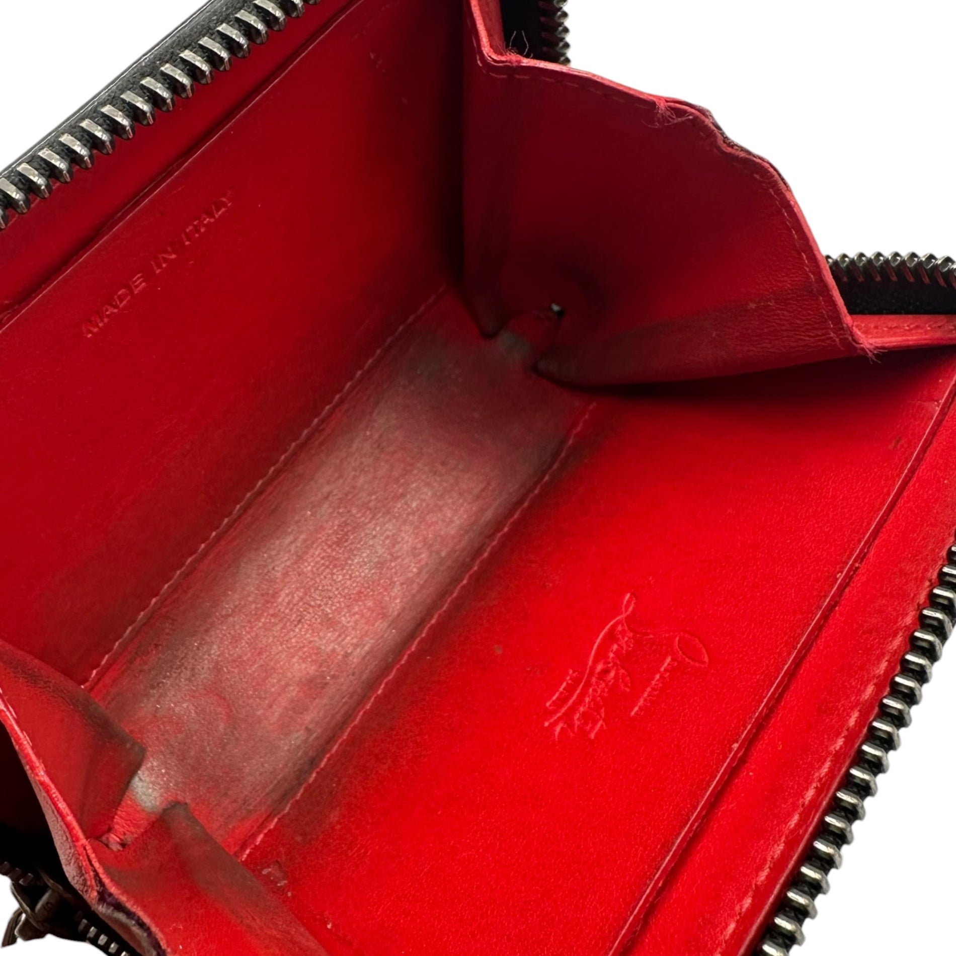 Christian Louboutin(クリスチャンルブタン) Spike Panettone Leather Coin Case スパイク パネトーネ レザー コインケース ブラック