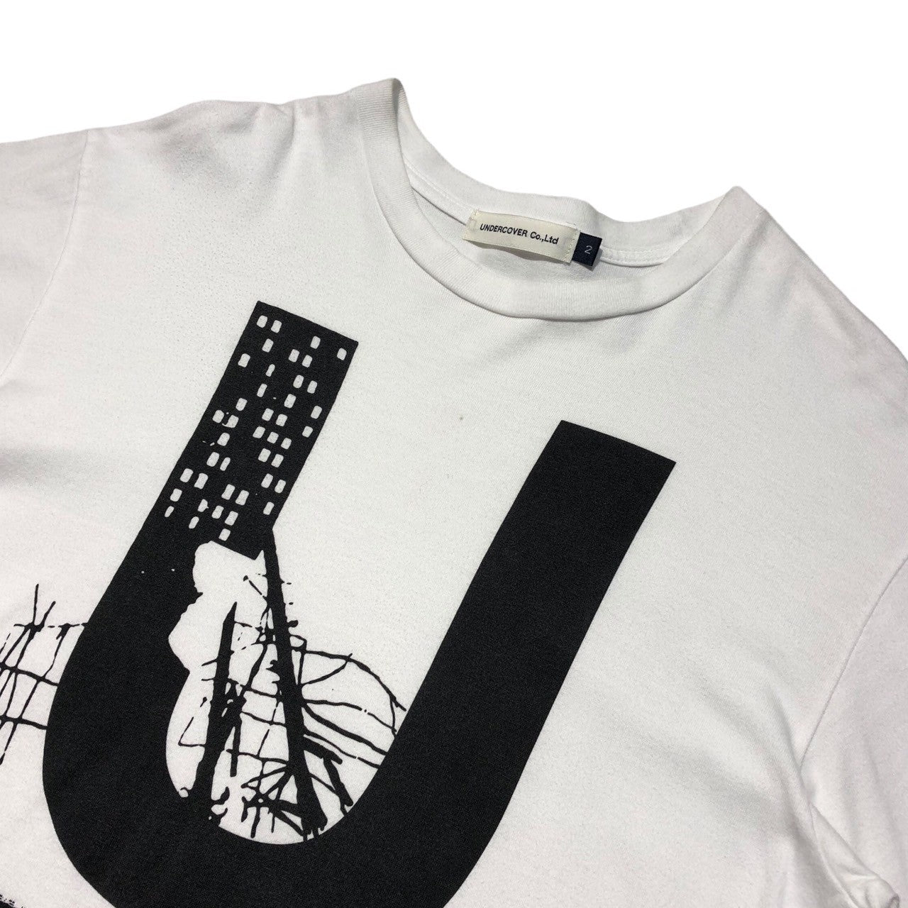 UNDERCOVER(アンダーカバー) U logo TEE U ロゴ Tシャツ UC1A3816 2(Mサイズ程度) ホワイト 半袖 プリント