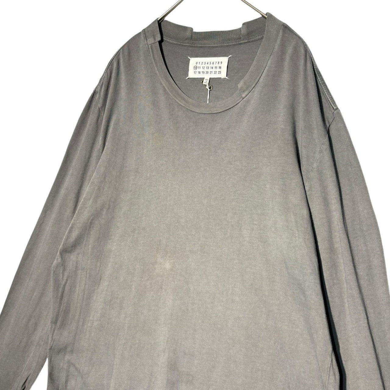 Maison Martin Margiela(メゾン マルタンマルジェラ) 14SS  Neck reconstruction L/S TEE ネック 再構築 長袖 Tシャツ S50GC0342 46(M程度) グレー カットソー