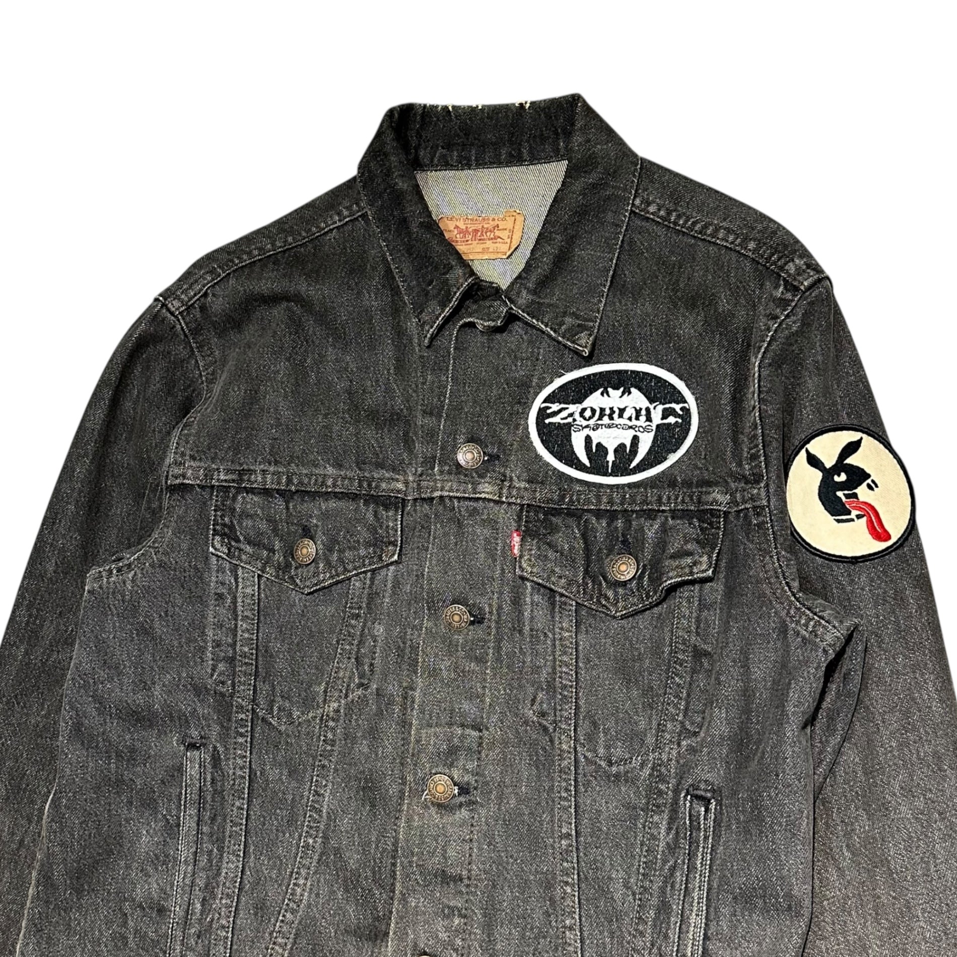 Levi's(リーバイス) 80's 70506 USA made Black Tracker Denim Jacket先染め ブラック トラッカー デニム ジャケット ワッペン 70506-0259 42R ブラック USA製 80年代 ヴィンテージ ボタン裏755