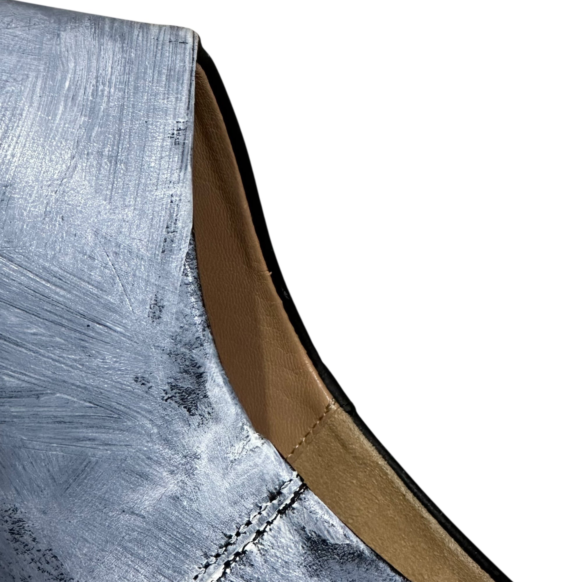 MAISON MARGIELA(メゾンマルジェラ) 21AW Paint Tabi Babouche ペンキ ペイント 足袋 バブーシュ レザー スリッポン S57WR0051 42(27.0cm程度) ホワイト