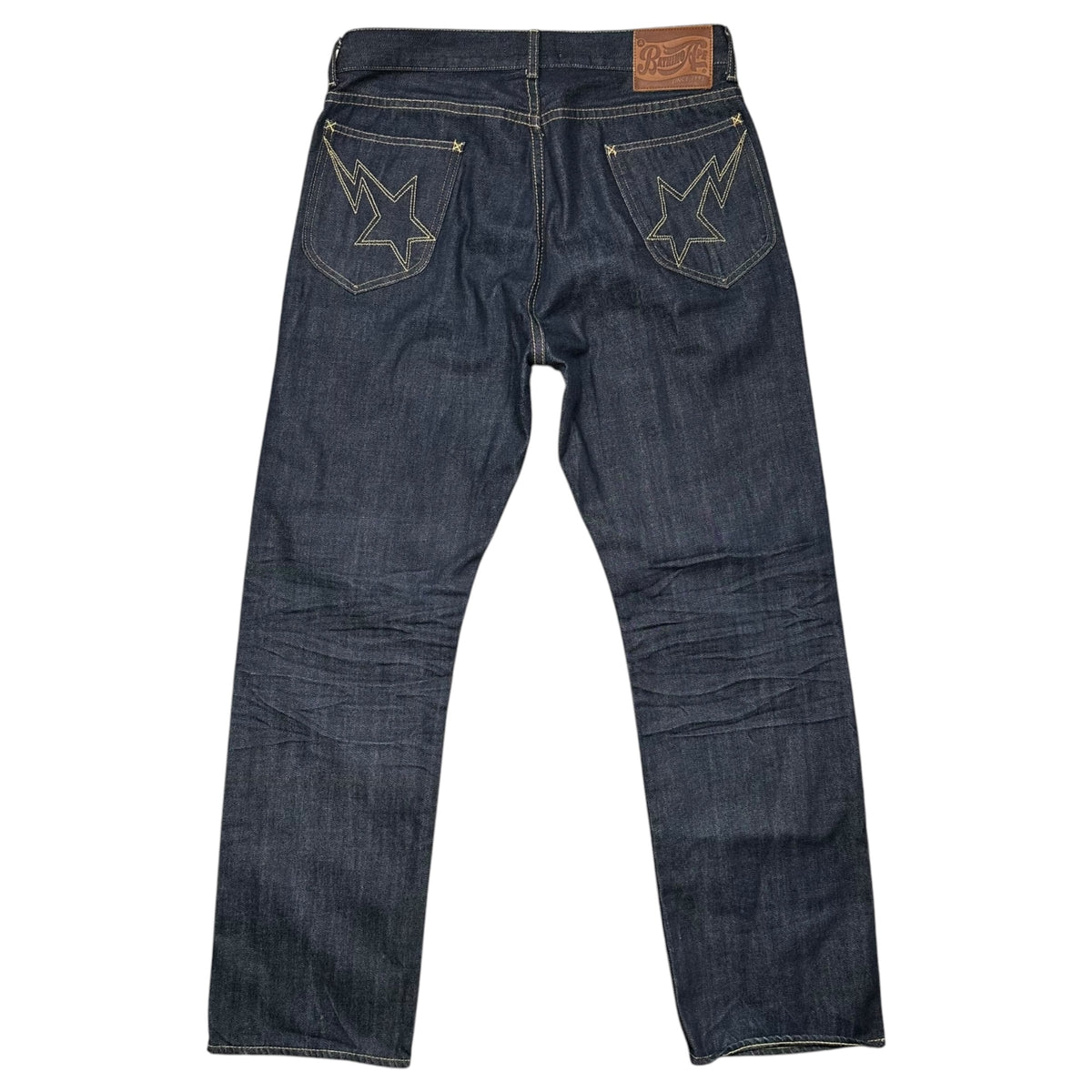 A BATHING APE(アベイシングエイプ) BAPE STA STITCH DENIM PANTS ベイプスタ ステッチ デニム パンツ M インディゴ