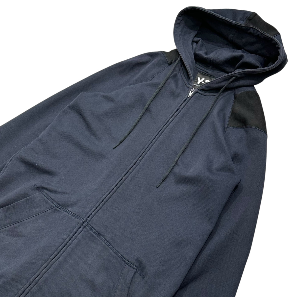 Y-3(ワイスリー) 2018SS Big 3 Stripes Zip Hoodie ビッグ 3ストライプ ロング ジップ パーカー CY6909 XS ネイビー