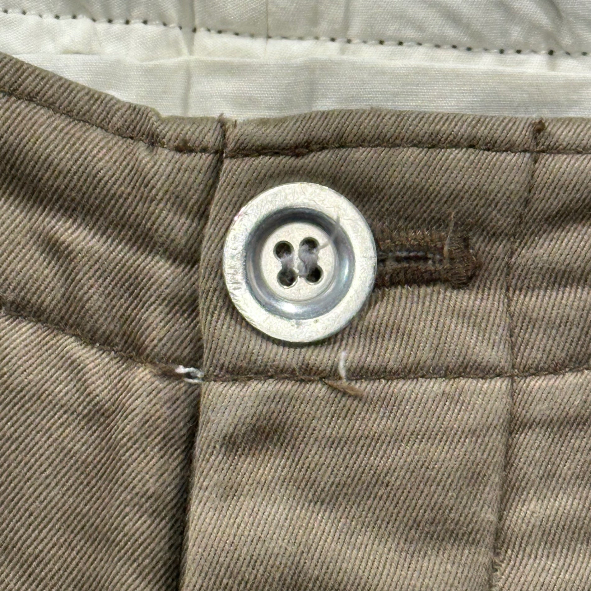 VISVIM(ビズビム/ヴィズヴィム) Pocket-Detail Baker Pants ポケット 切替 ベイカー パンツ S カーキ×ベージュ メタルボタン