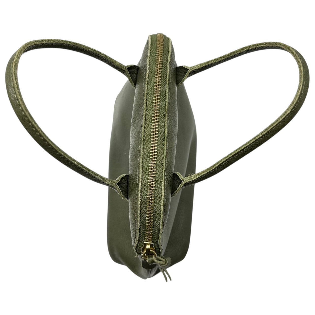 TIDEWAY(タイドウェイ) Leather Hand Bag レザー ハンド バッグ カーキ