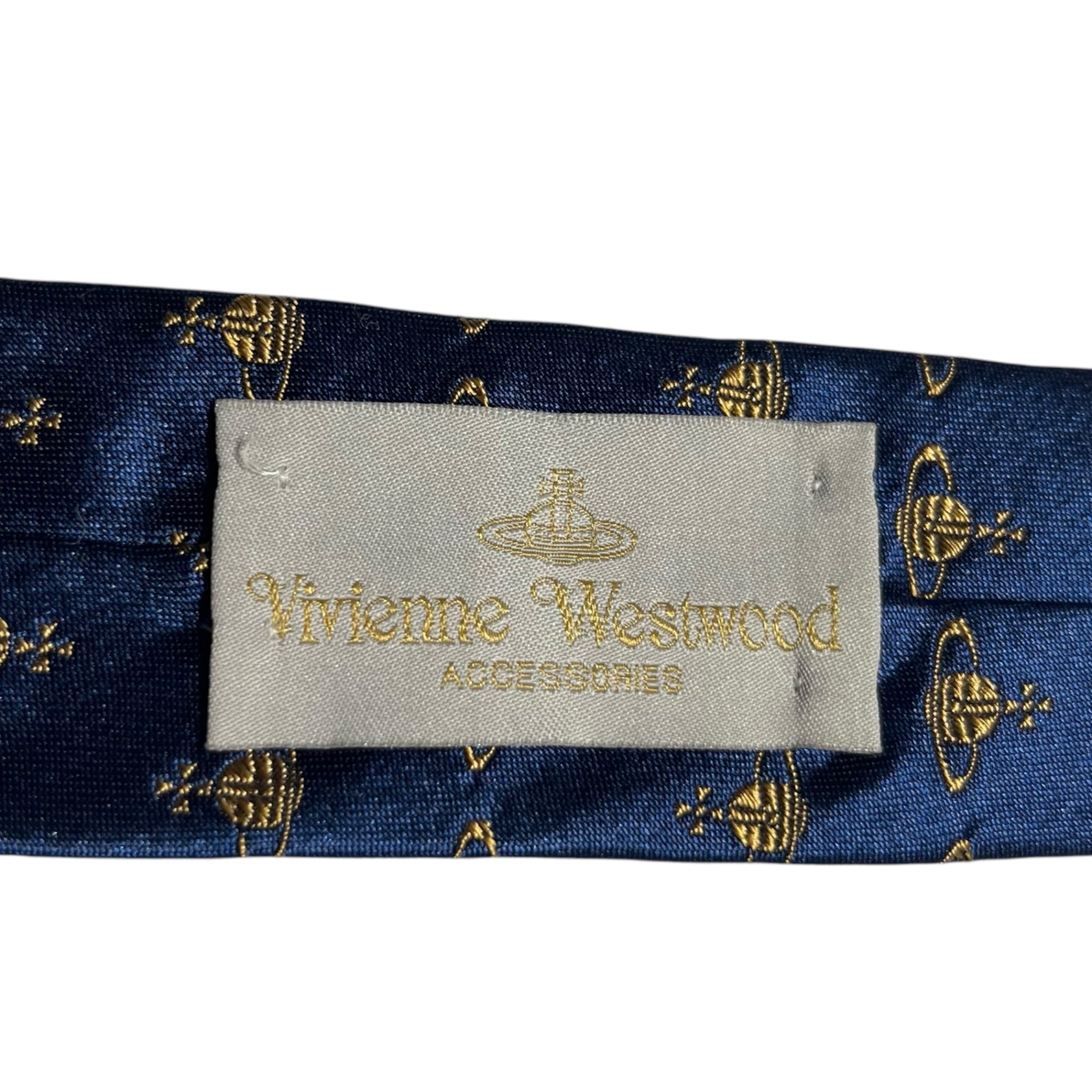 Vivienne Westwood(ヴィヴィアンウエストウッド) Star/orb allover pattern tie 星・オーブ総柄ネクタイ ネイビー