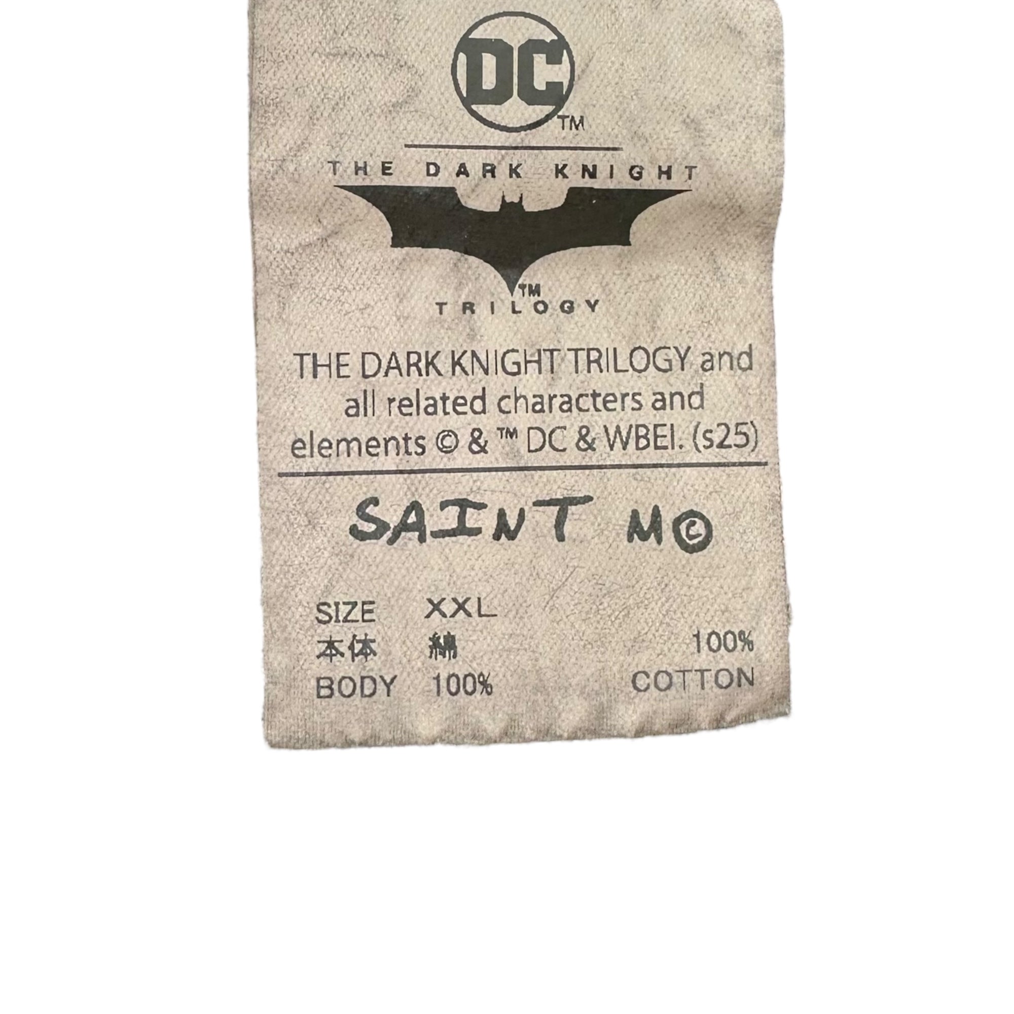 SAINT MICHAEL(セントマイケル) 25SS × THE DARK KNIGHT BTM_SS TEE JOKER ジョーカー Tシャツ SM-HR3-0000-C53 XXL ブラック