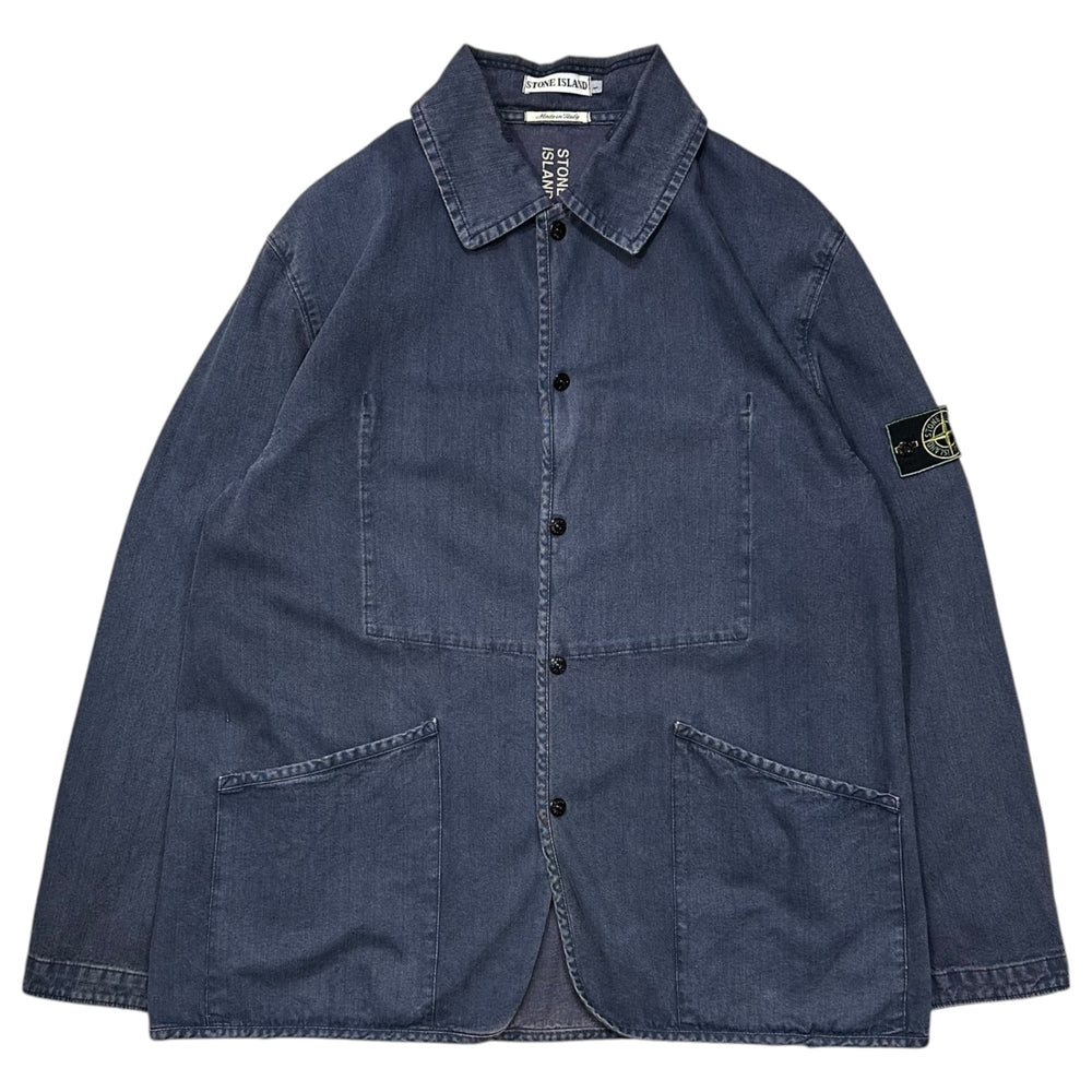 STONE ISLAND(ストーンアイランド) 1995SS Denim Coveralls ガーメントダイ デニム カバーオール 22154M06 L インディゴ 90's 90年代 ヴィンテージ グリーンエッジ