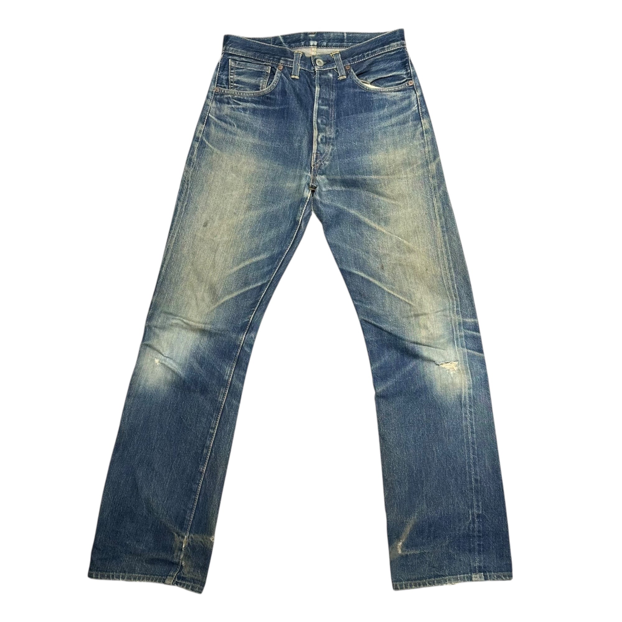 Levi's(リーバイス) 90's 1944 TYPE S501XX USA MADE DENIM PANTS 1944モデル ヴィンテージ デニム パンツ 44501-0022 W30 L36 インディゴ 90年代 復刻 USA製 赤耳 ボタン裏555 バレンシア工場 BIG E