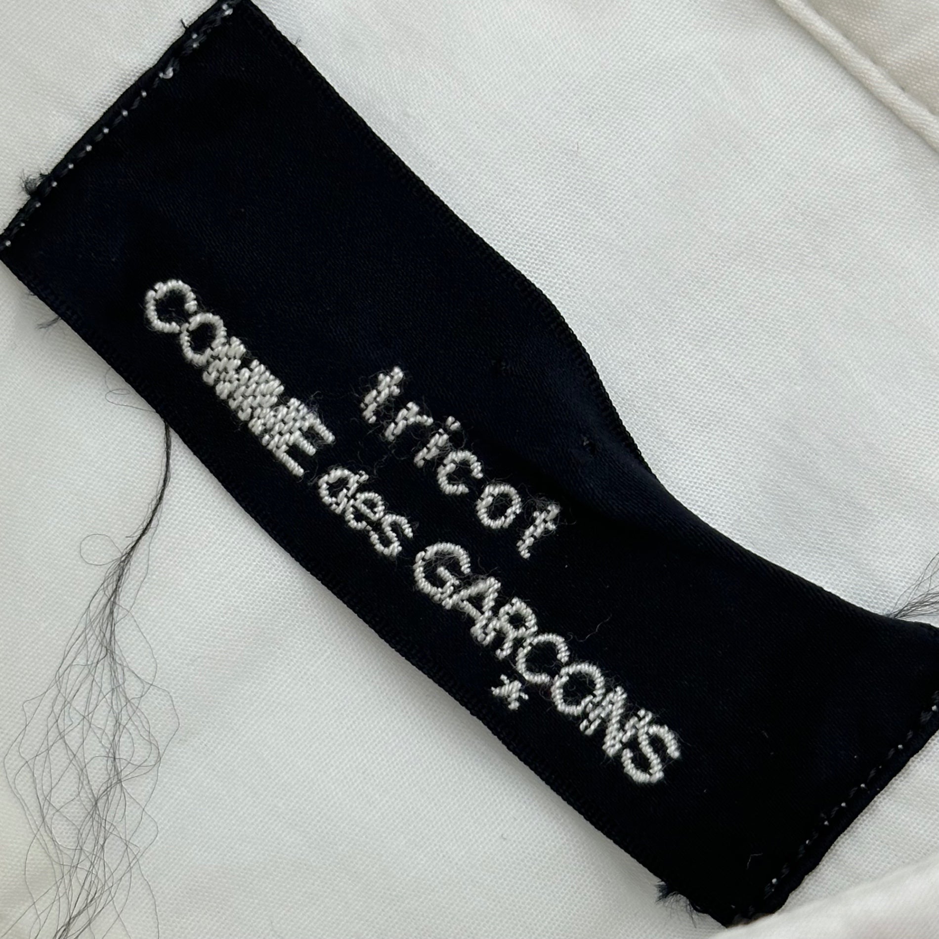 tricot COMME des GARCONS(トリココムデギャルソン) 1991SS Regular-Collar Short-Sleeve Buttonless Shirt レギュラーカラー 半袖 ボタンレス シャツ TB-020010 FREE ホワイト AD1990 男性着用可能