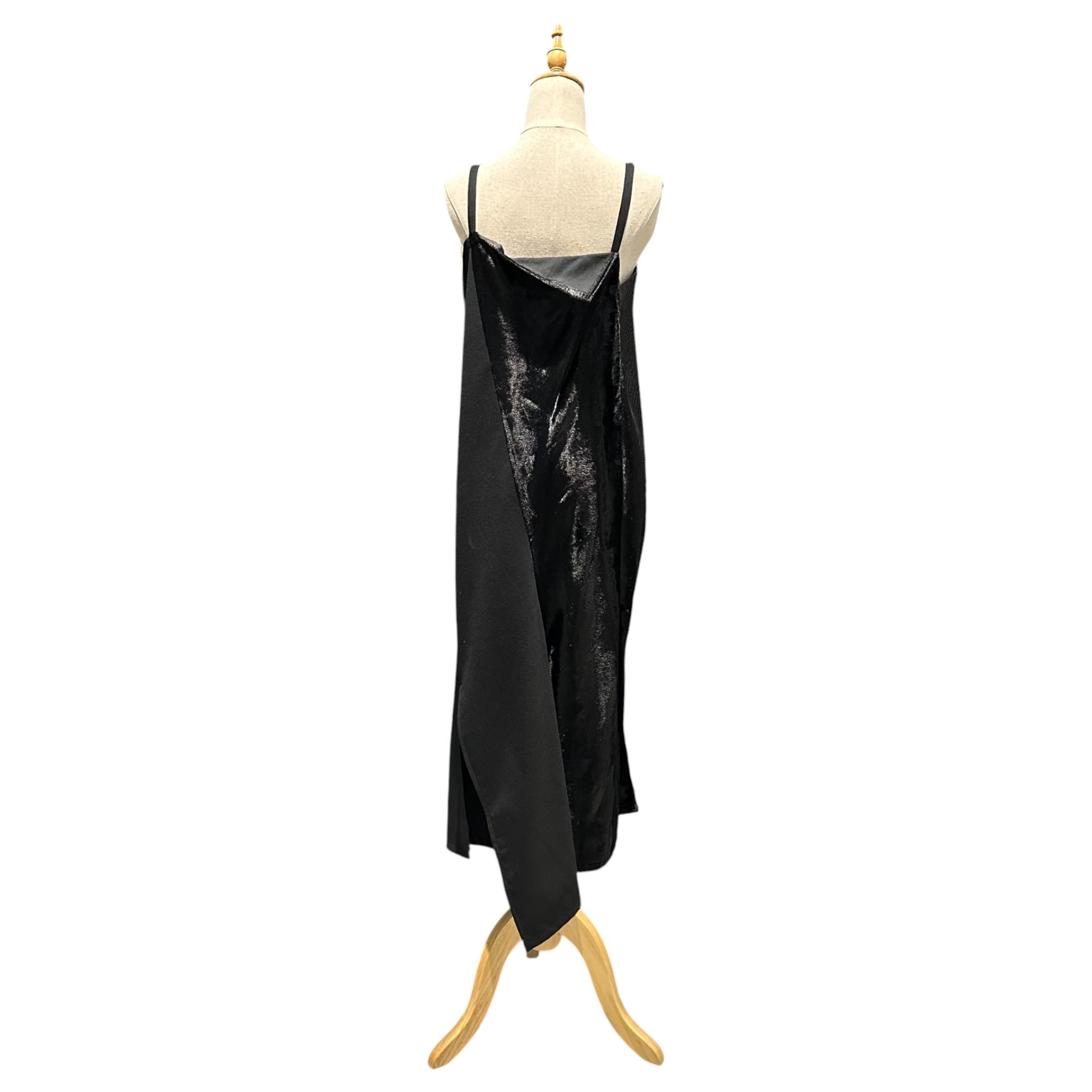 JUNYA WATANABE(ジュンヤワタナベ) 25AW Camisole, Crocodile Eco-Leather Overalls キャミソール クロコ エコレザー サロペット JP-O016 XS ブラック AD2025 オールインワン