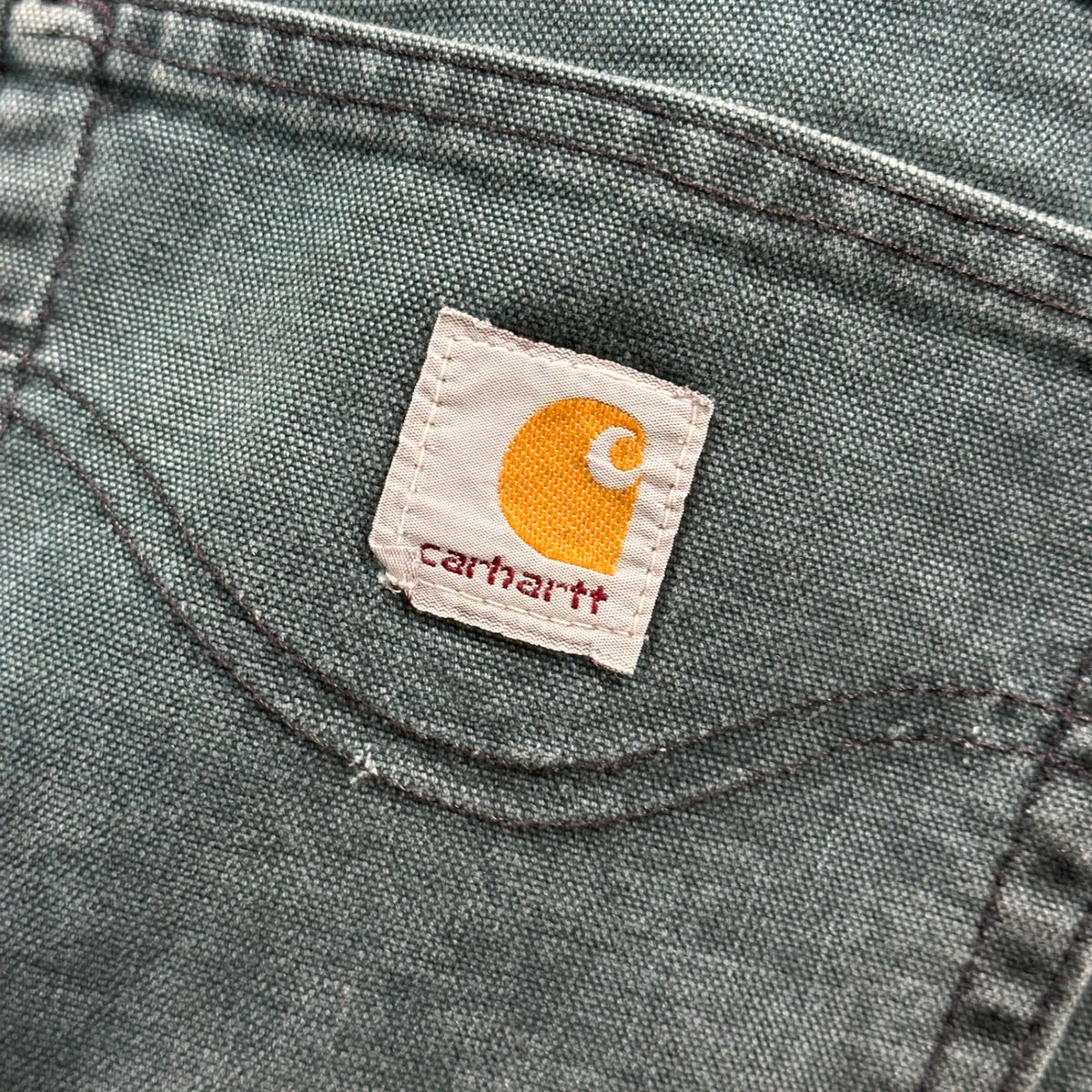 carhartt(カーハート) 1970's Duck Tapered Work Pants ダック地 テーパード ワーク パンツ 表記消(約W35) グリーン 70年代 42 TALON