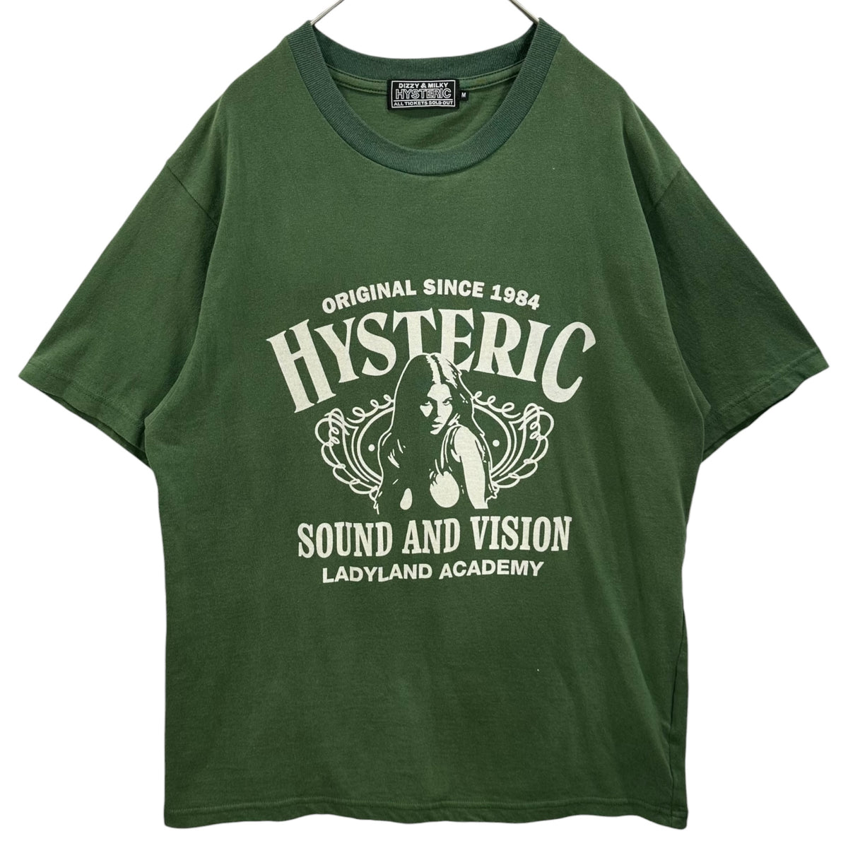 HYSTERIC GLAMOUR(ヒステリックグラマー) 2025AW LADYLAND ACADEMY TEE ガール Tシャツ 02253CT01 M グリーン