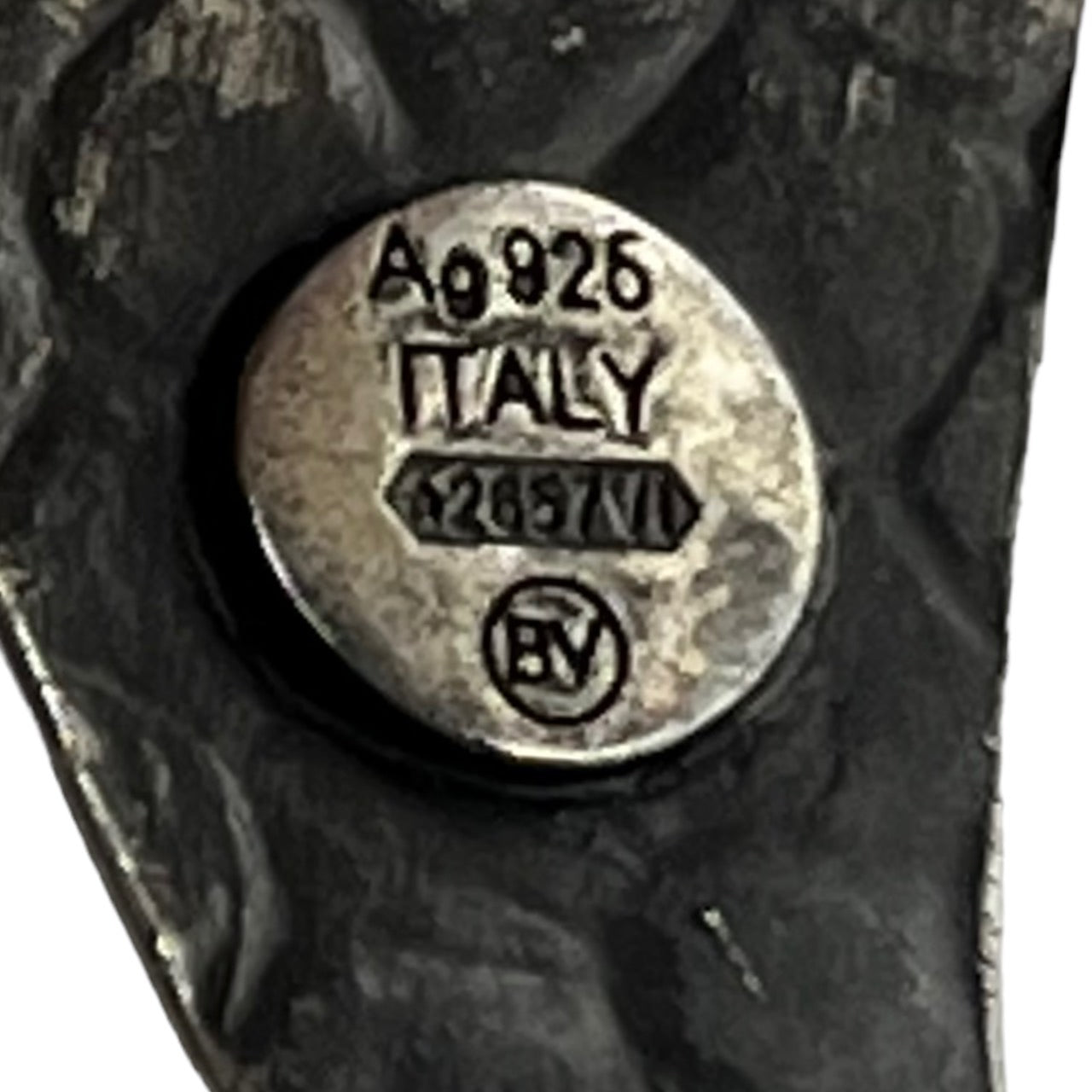 BOTTEGA VENETA(ボッテガヴェネタ) vintage silver 925 pierced earrings/ヴィンテージシルバーピアス/大ぶり シルバー 刻印：Ag925 BV ITALY ☆2857VI　イタリア製