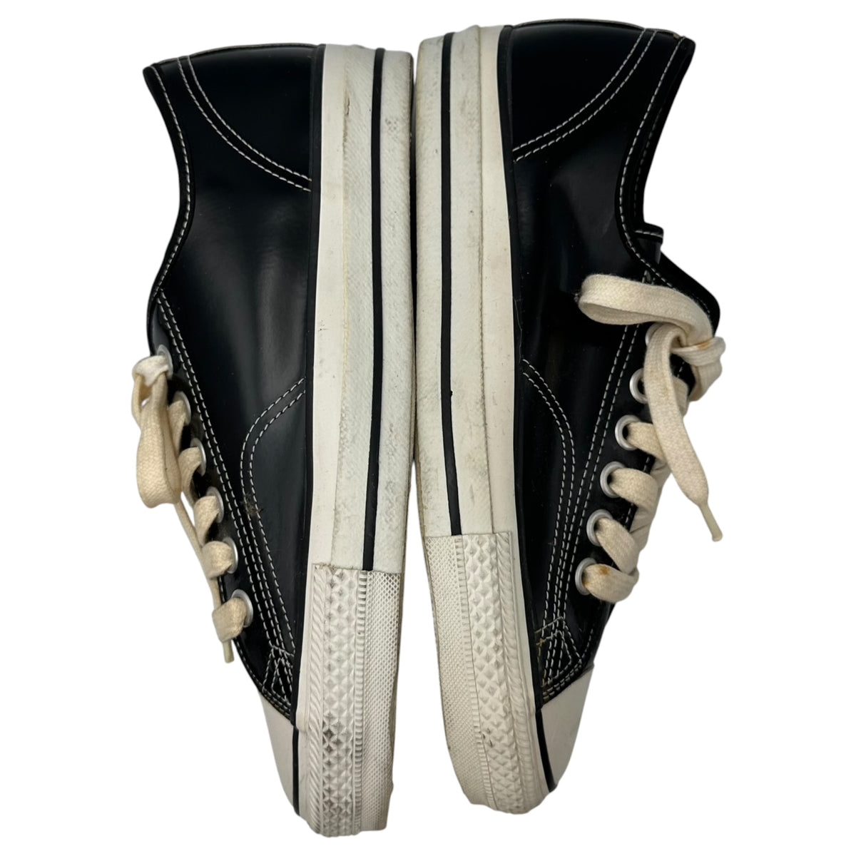 COMME des GARCONS HOMME PLUS(コムデギャルソンオムプリュス) Enamel Low-Cut Sneakers エナメル ローカット スニーカー EE20W 24cm ブラック×ホワイト