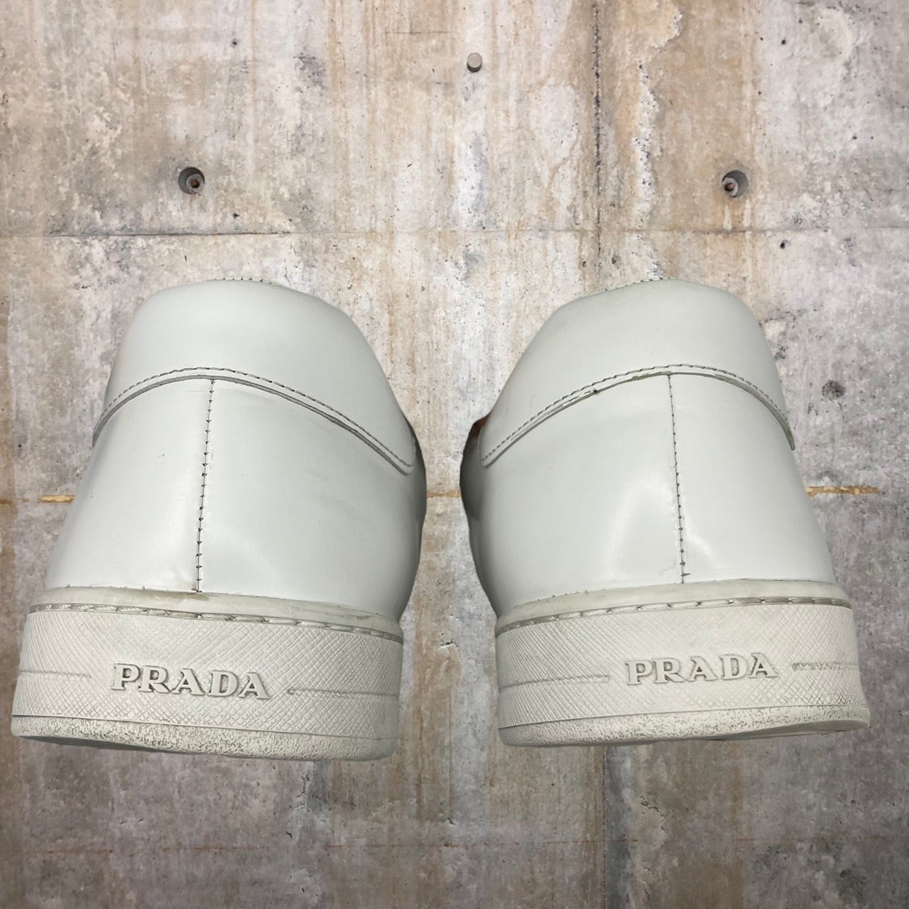 PRADA(プラダ) LOW TOP LOGO SNEAKER/ロゴラバースニーカー 3543 9 1/2 4E(28cm程度) ホワイト