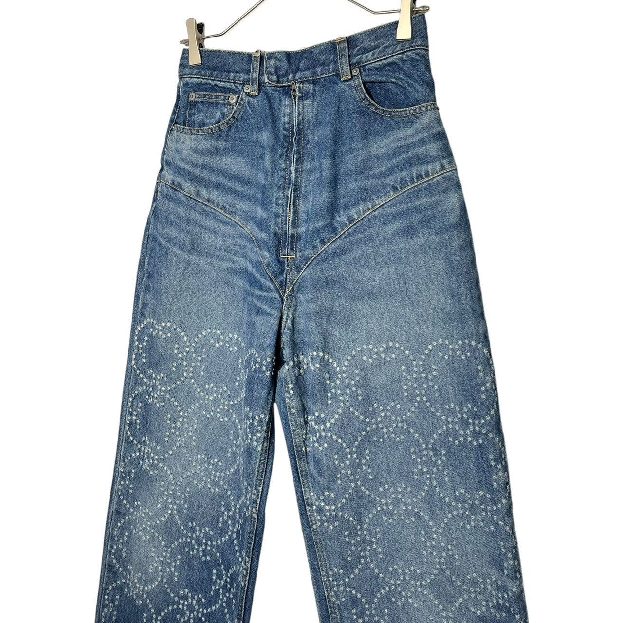 FETICO(フェティコ) LASER-CUT WIDE JEANS レーザー カット ワイド ジーンズ デニム パンツ FTC2420601 2(M程度) インディゴ