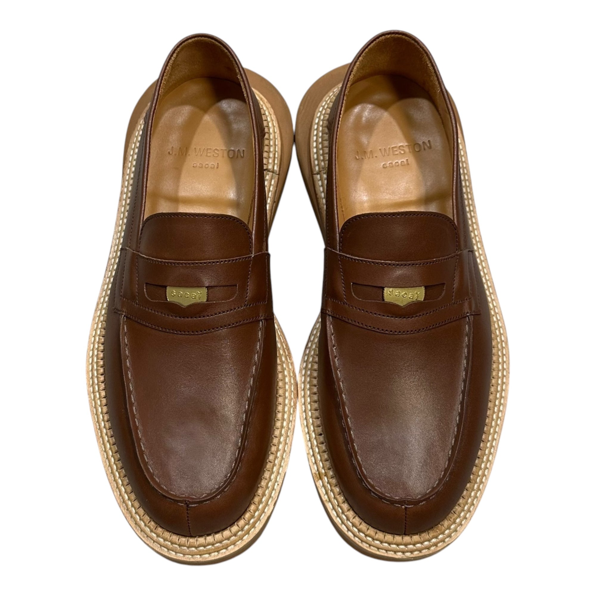 sacai×J.M.WESTON(サカイ×ジェイエムウエストン) 2025SS Loafer Mule 再構築 180 シグニチャー ローファー 1541GPK1460D 6 1/2(26cm程度) タン