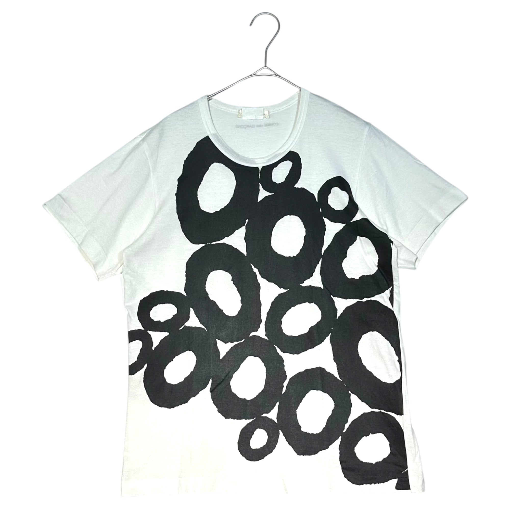 COMME des GARCONS(コムデギャルソン) 09SS Circle Print Crew Neck T-Shirt サークル プリント クルーネック Tシャツ GC-T064 M ホワイト×ブラック AD2008