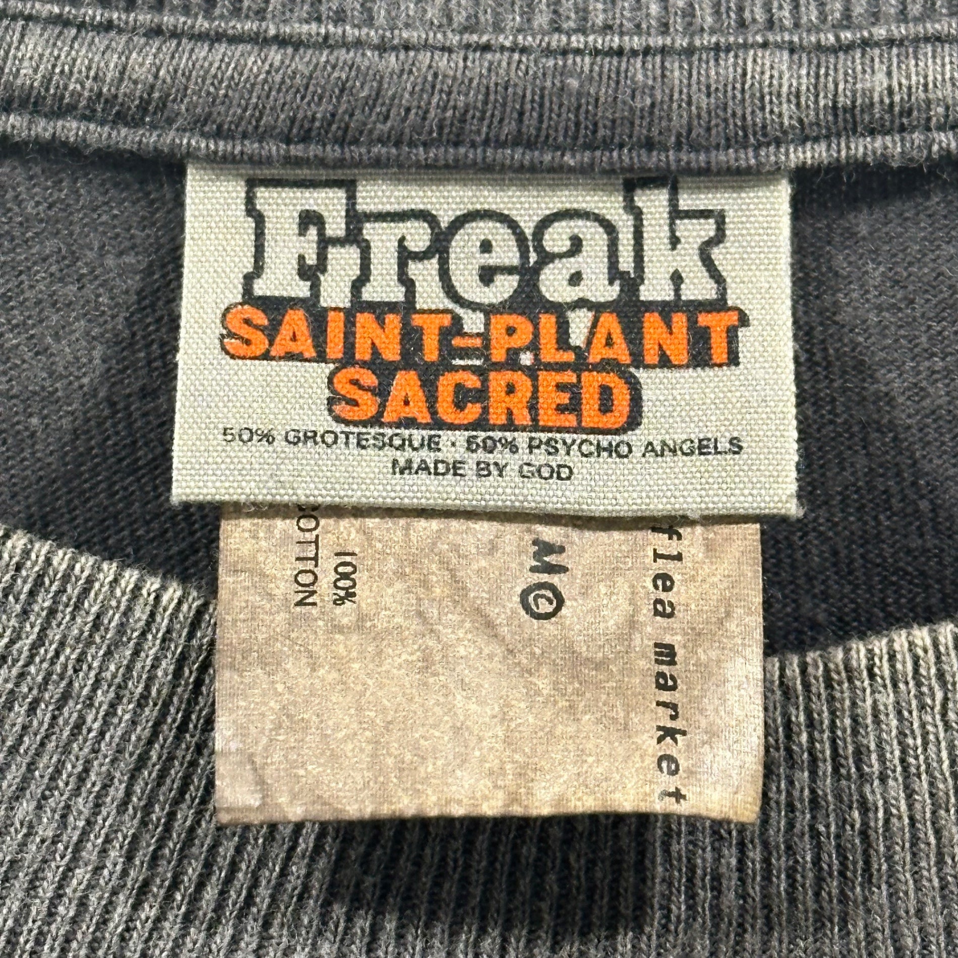 SAINT MICHAEL(セントマイケル) 24AW CP_SS TEE/ANGRY LV GD ヴィンテージ加工 Tシャツ SM-YS1-0000-C05 XXL ブラック Cactus Plant Flea Market
