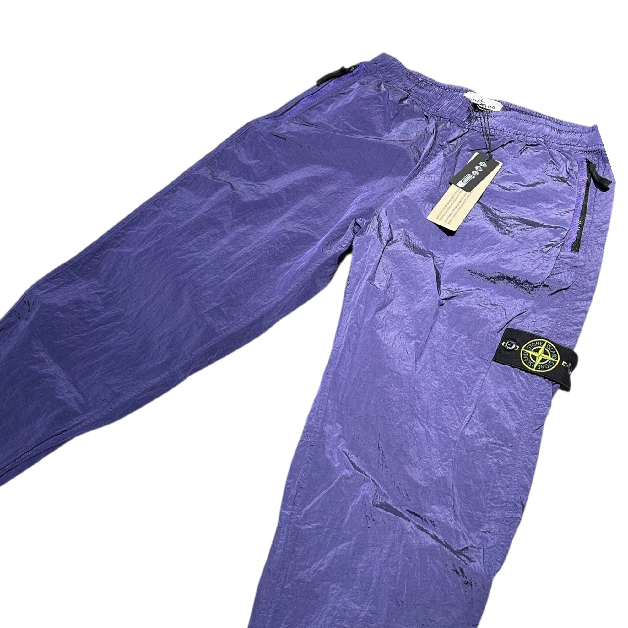 STONE ISLAND(ストーンアイランド) 24SS NYLON METAL PANTS ナイロン メタル パンツ 801532519 W32 パープル