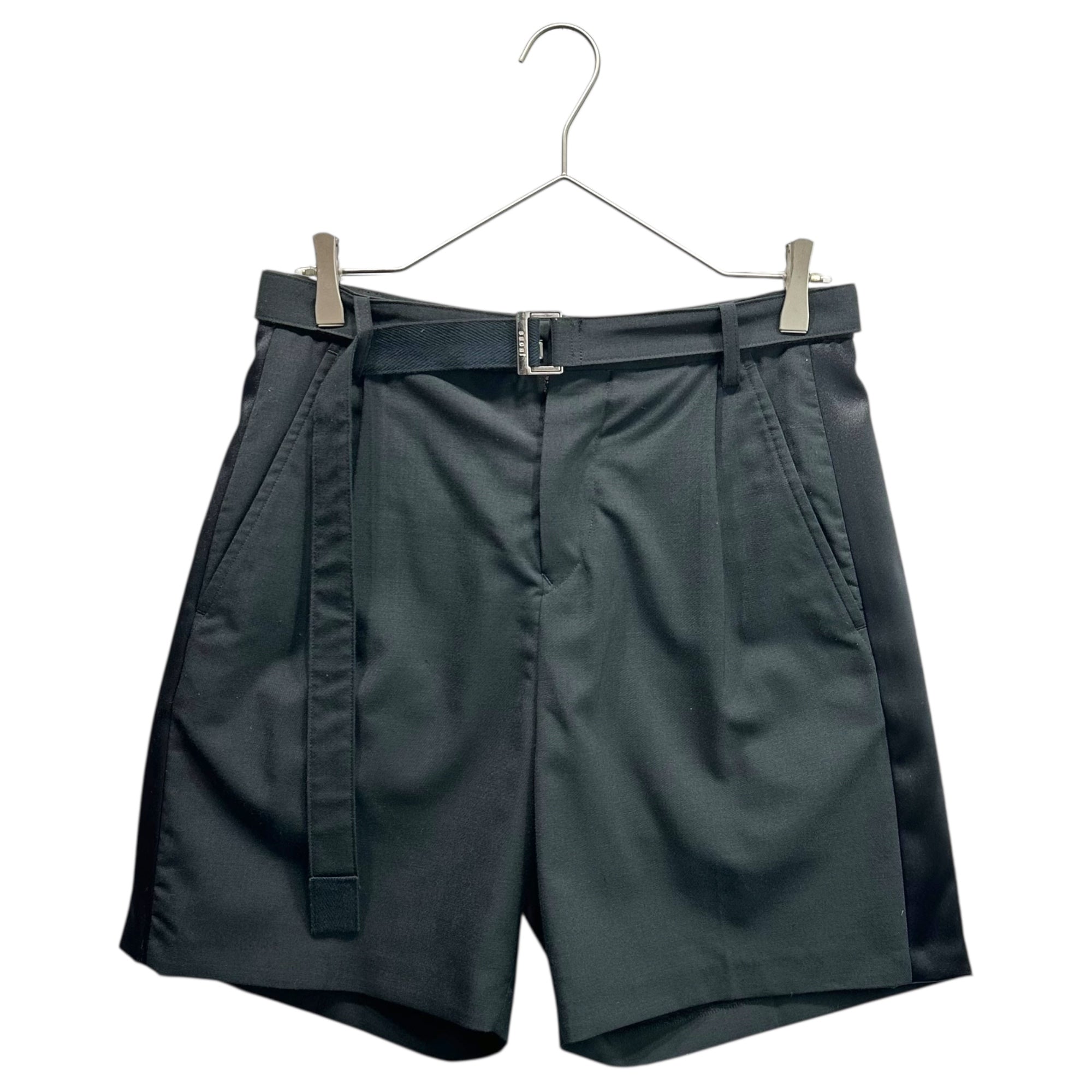 sacai(サカイ) 21SS Suiting Shorts スーチング ショーツ ハーフパンツ ベルト 21-02462M 1(S程度) ブラック