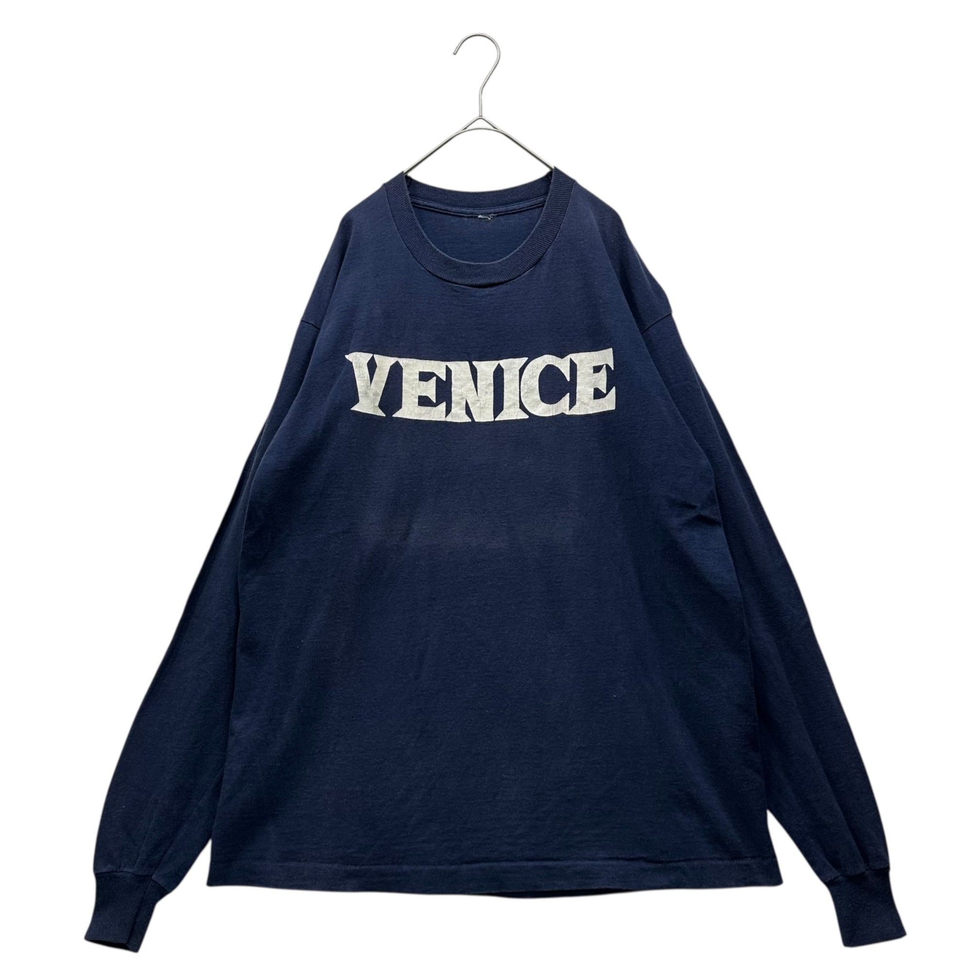 VINTAGE(ヴィンテージ) 90's VENICE Print L/S T-SHIRT 90年代 プリント 長袖 Tシャツ ロンT ネイビー