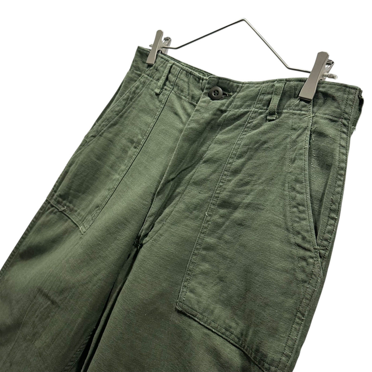 US ARMY(アメリカ軍) 1970's TROUSERS, MEN'S, COTTON SATEEN OG-107, TYPE 1 ベイカー パンツ 8405-782-3170 32×29 オリーブ 1971年製 70年代 ヴィンテージ ミリタリー
