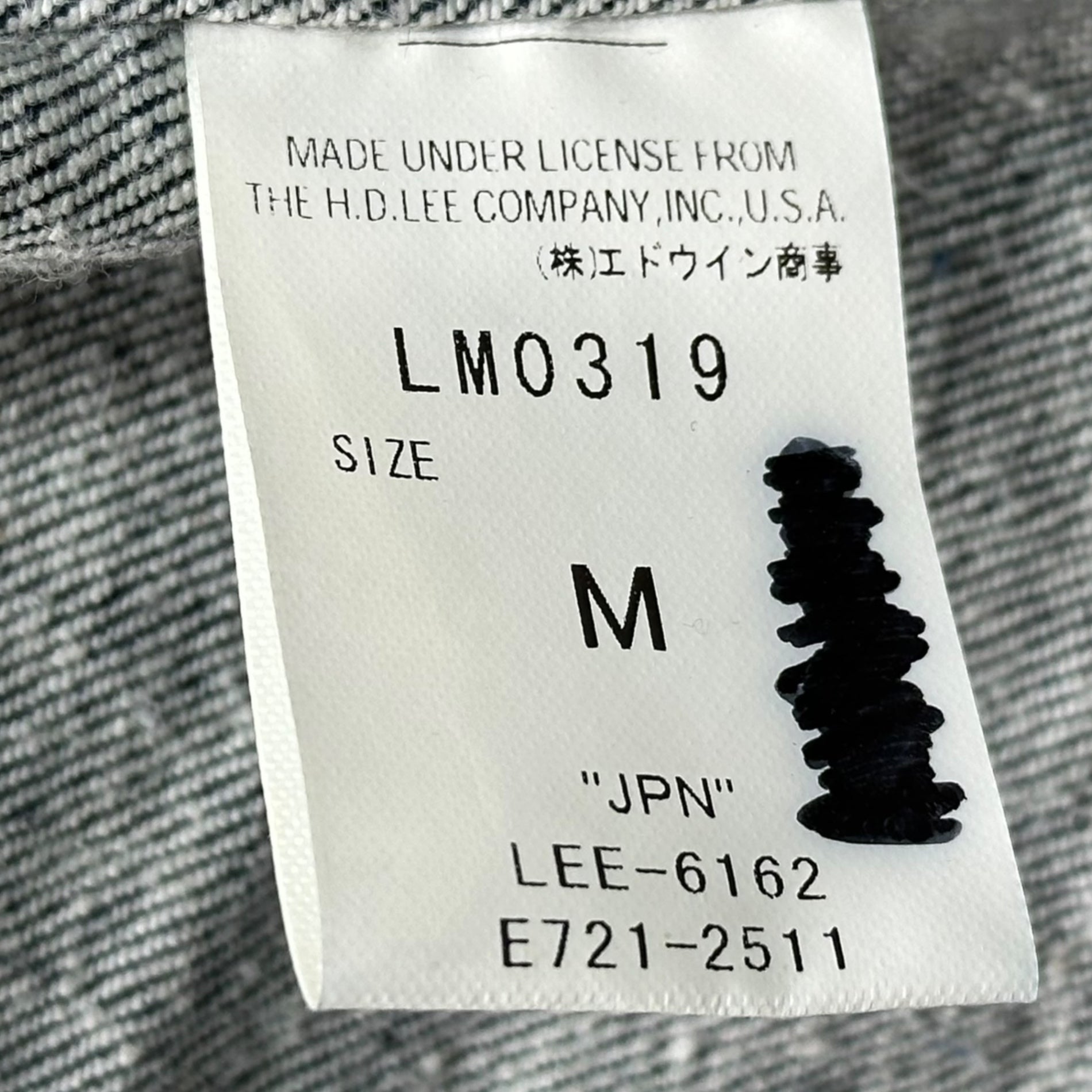 LEE(リー) RIDERS Stretch Denim Trucker Jacket ストレッチ デニム トラッカー ジャケット バック ペイント LM0319 M インディゴ