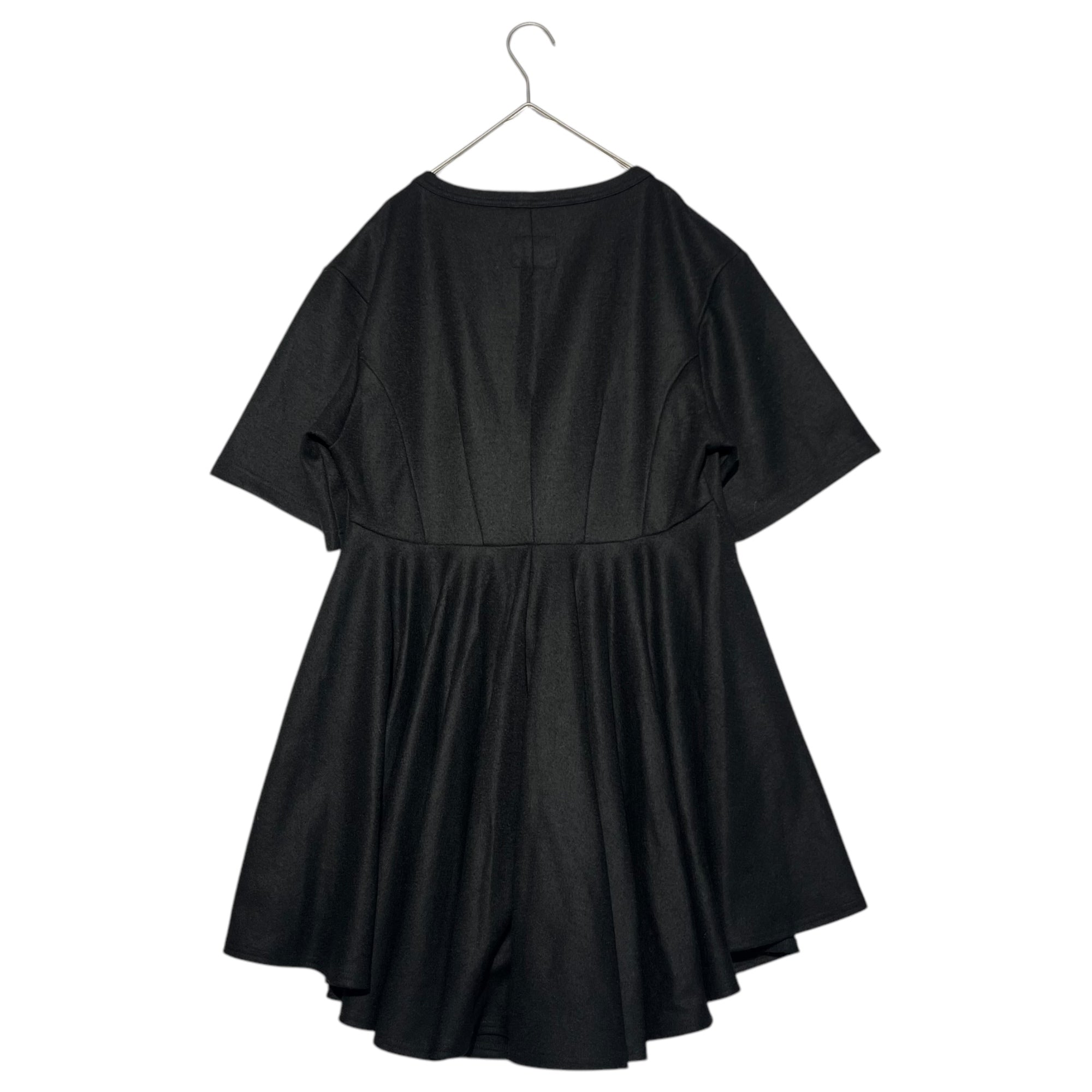 REGULATION Yohji Yamamoto(レギュレーション ヨウジヤマモト) short sleeve wool tunic 半袖 ウール チュニック ミニワンピース FL-T51-106 2 ブラック